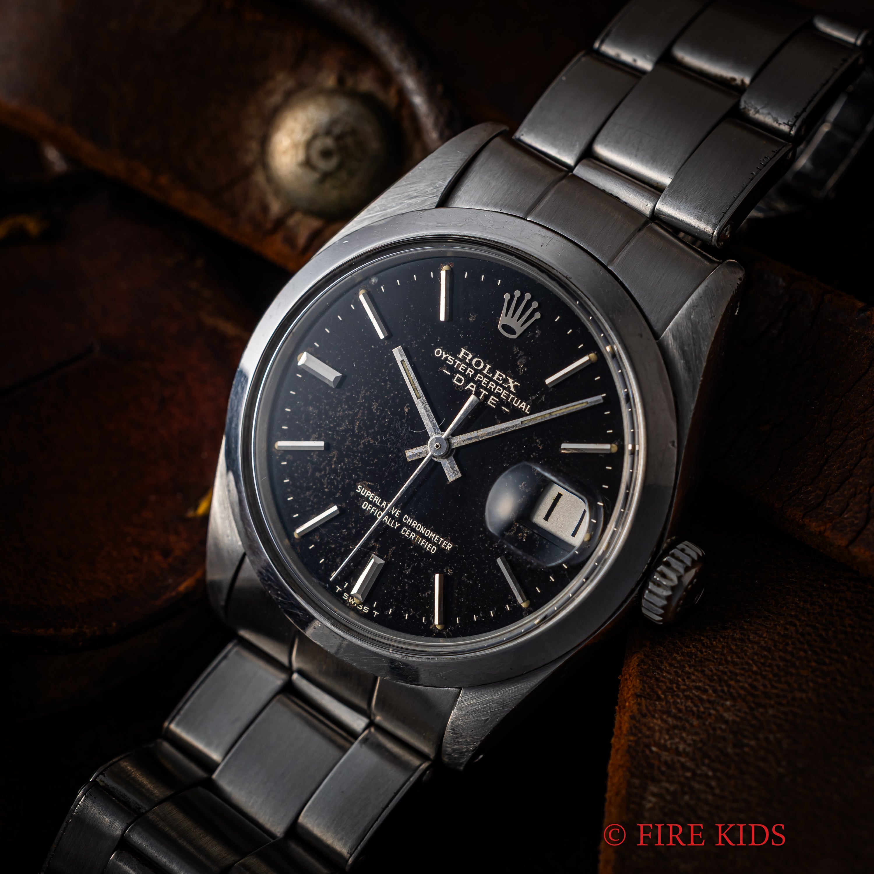 ロレックス オイスターパーペチュアルデイト 1971年製 Ref.1500 ブラックダイヤル