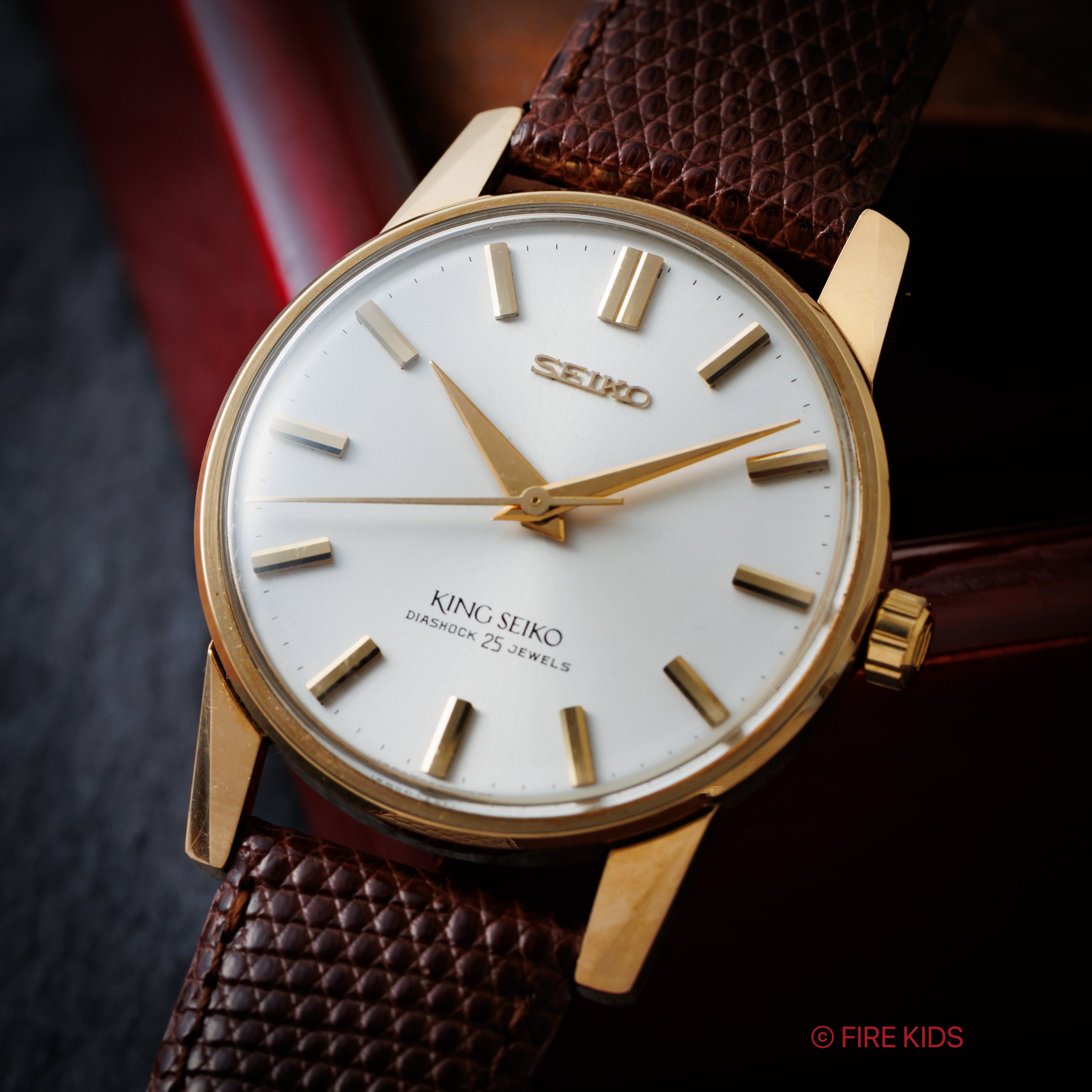 キングセイコー 1964年製 AGFケース Ref.442000 手巻きノンデイト 44KS 盾メダリオン