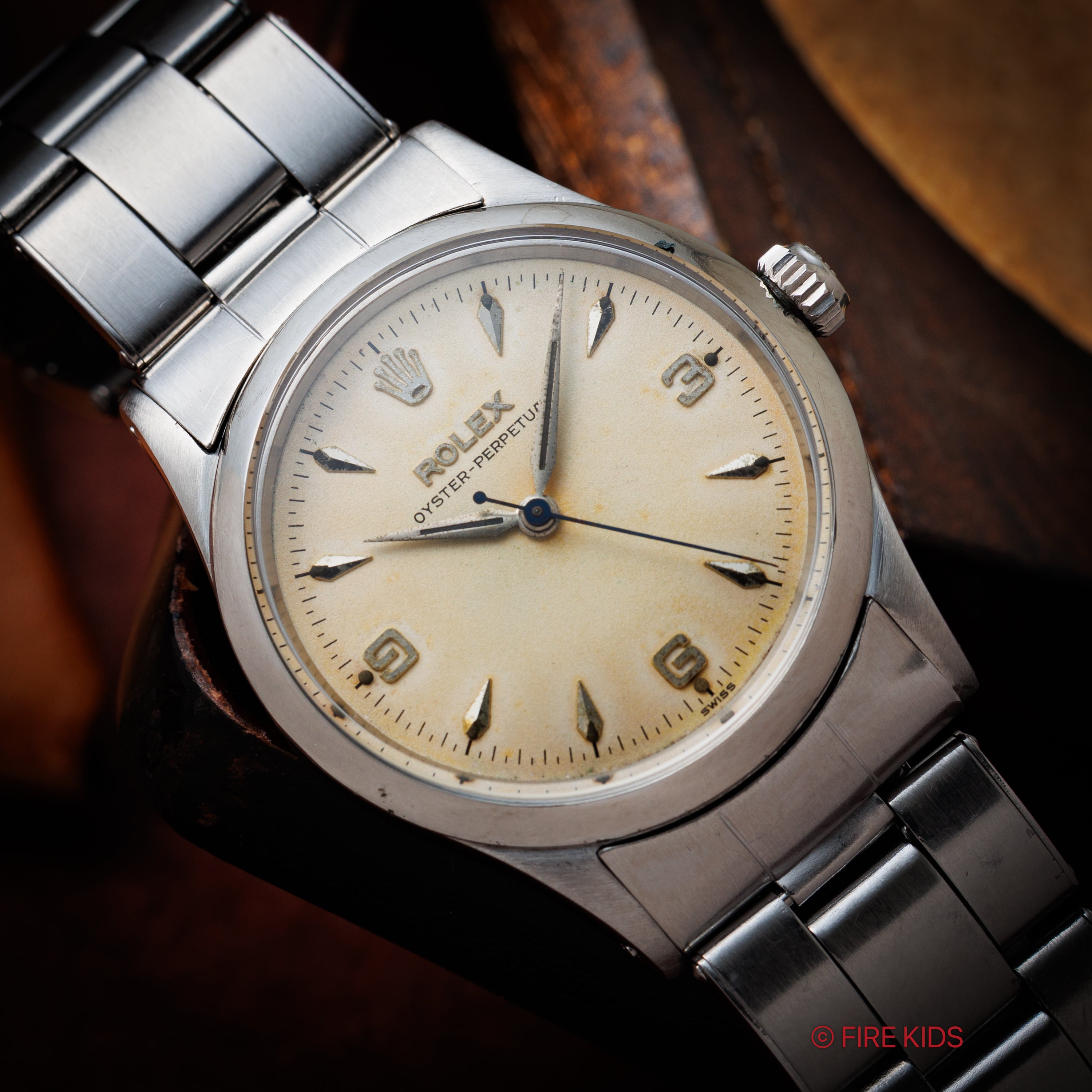 ロレックス オイスターパーペチュアル Ref.6532 エクスプローラーダイヤル 1956年製 自動巻 Cal. 1030 純正リベットブレス