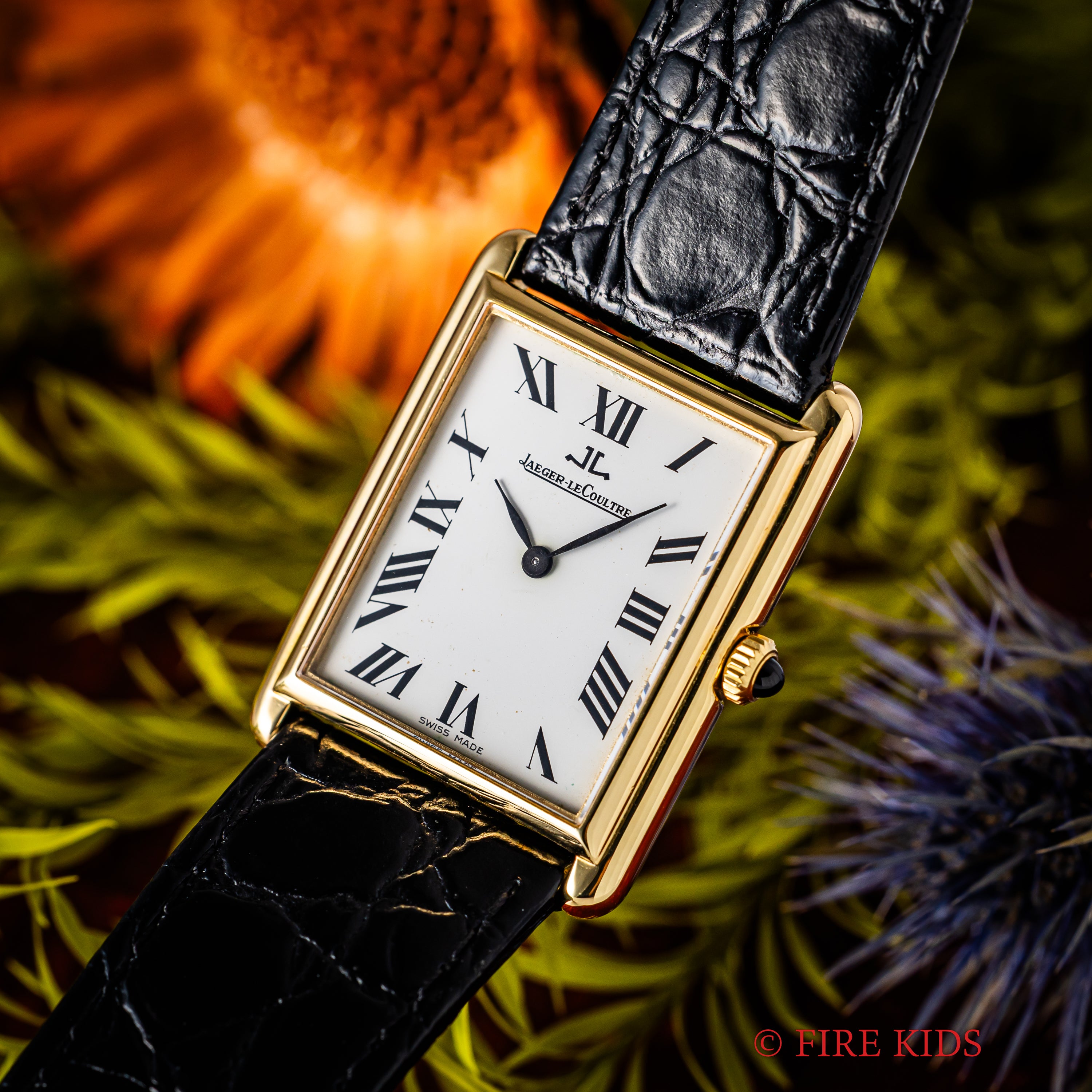 ジャガー・ルクルト  18金無垢イエローゴールド タンク型ケース 1970年代製 手巻き Cal.846