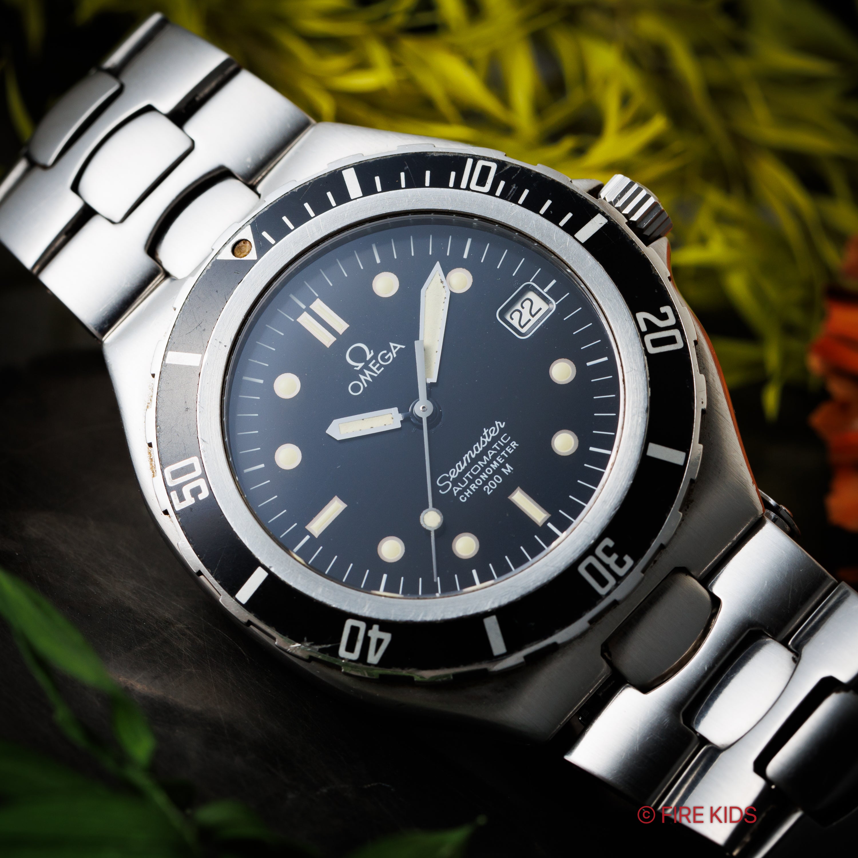 オメガ シーマスター200m プレボンド ラージケース 1988年製 Ref.368.1051 自動巻クロノメーター