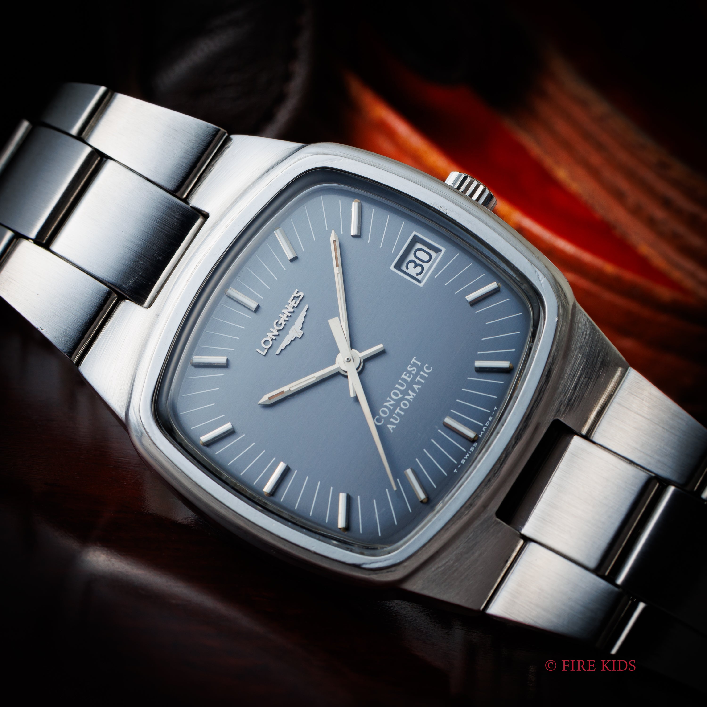 ロンジン コンクエスト TVスクリーン型 1970年代製 10振動自動巻 Cal.431 純正ブレス