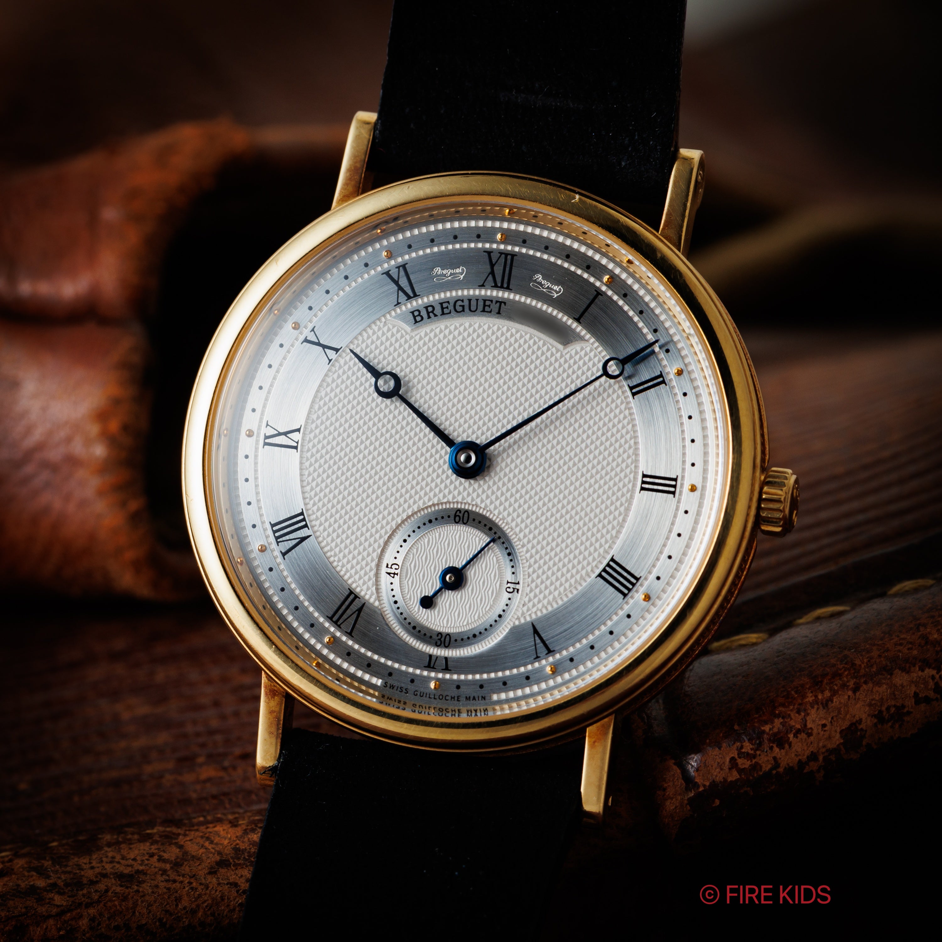 ブレゲ クラシック パワーリザーブ 18金無垢 1997年製 Ref.5907前期型 手巻き式 Cal.510DR 純正YG尾錠 箱、ギャラ付