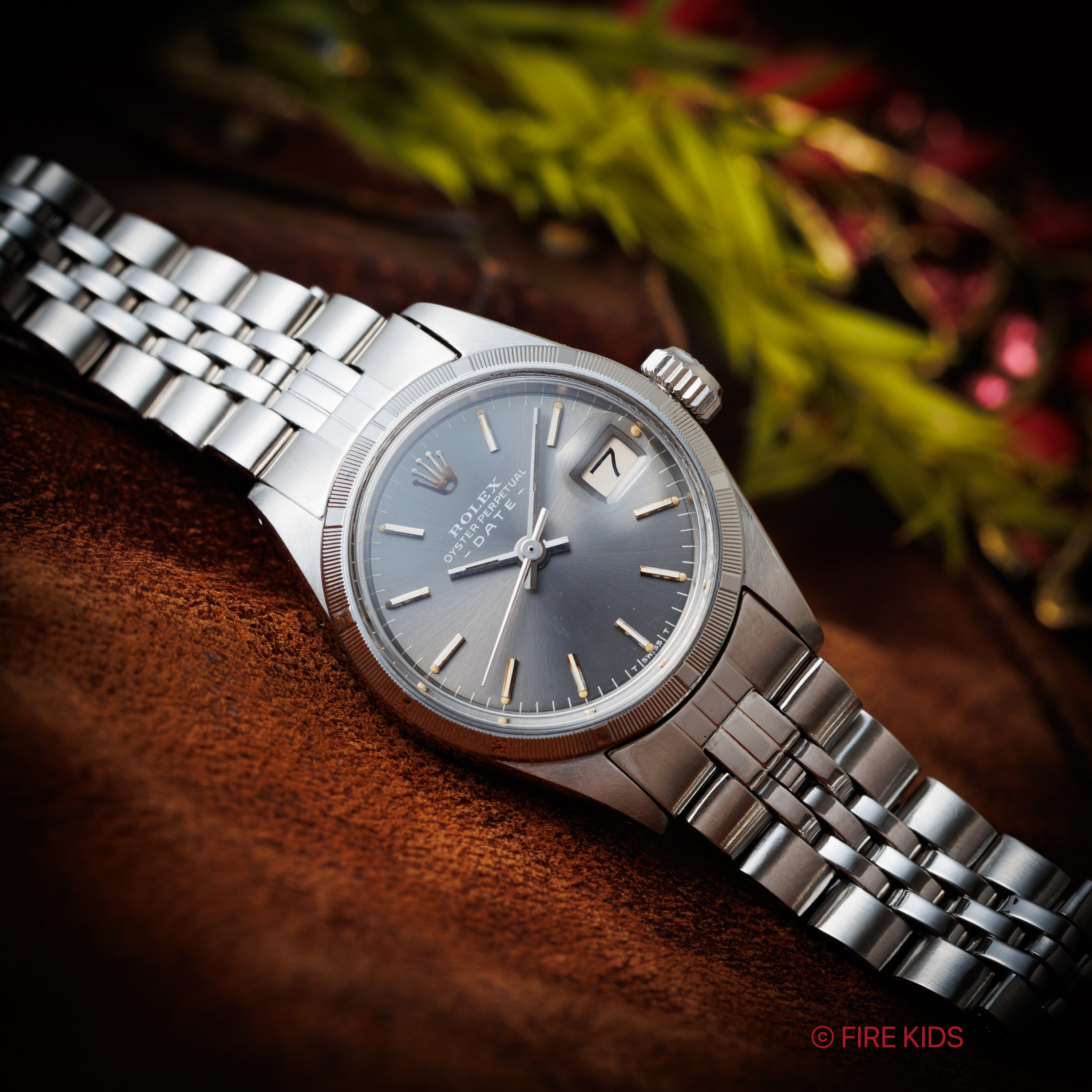 ロレックス 1971年製 レディース パーペチュアルデイト Ref.6919 グレーダイヤル ギャランティ、修理明細、修理保証書付き