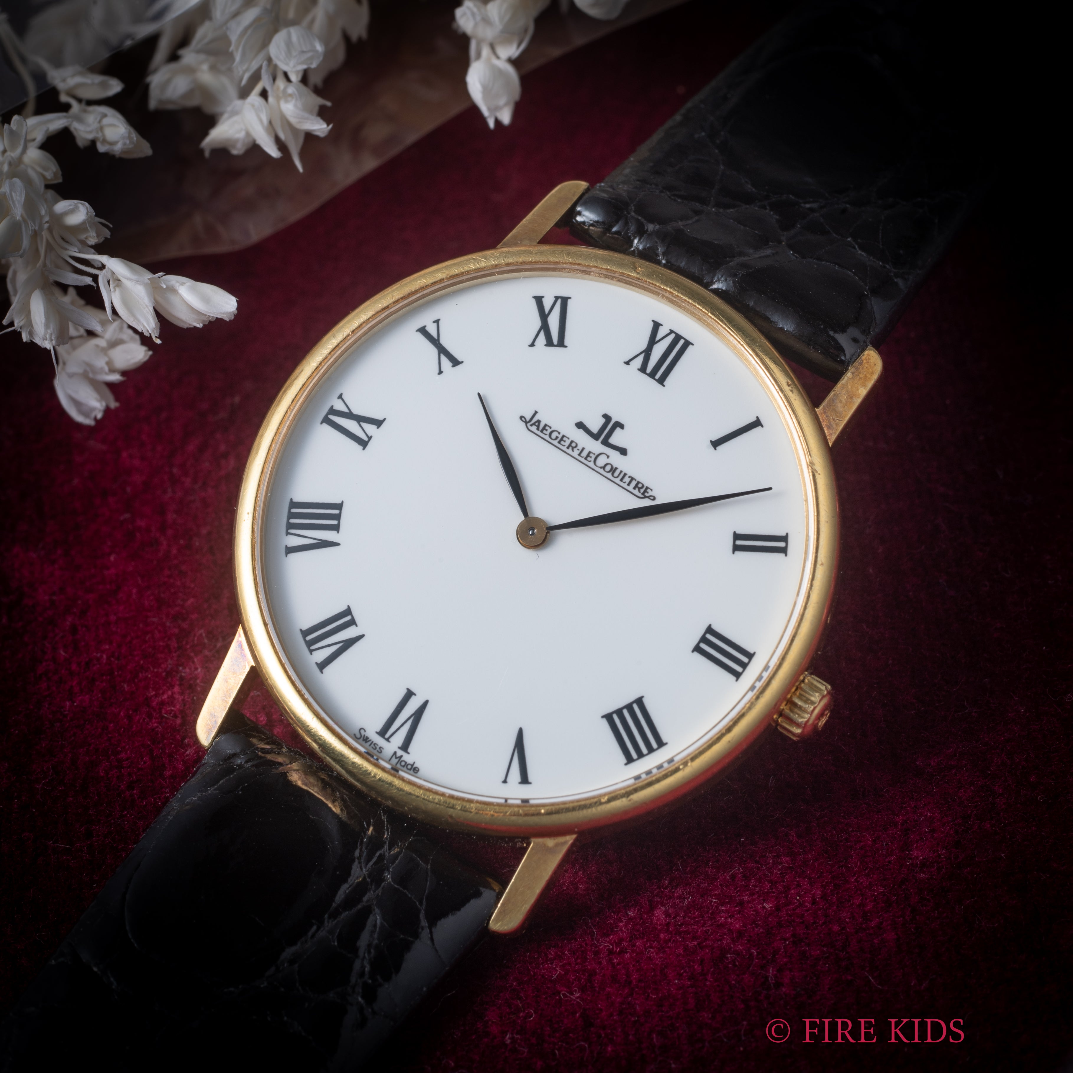 ジャガー・ルクルト 1990年代製 ラウンド ホワイトローマン 18KYG 手巻き Ref.111.1.86 Cal.846/1