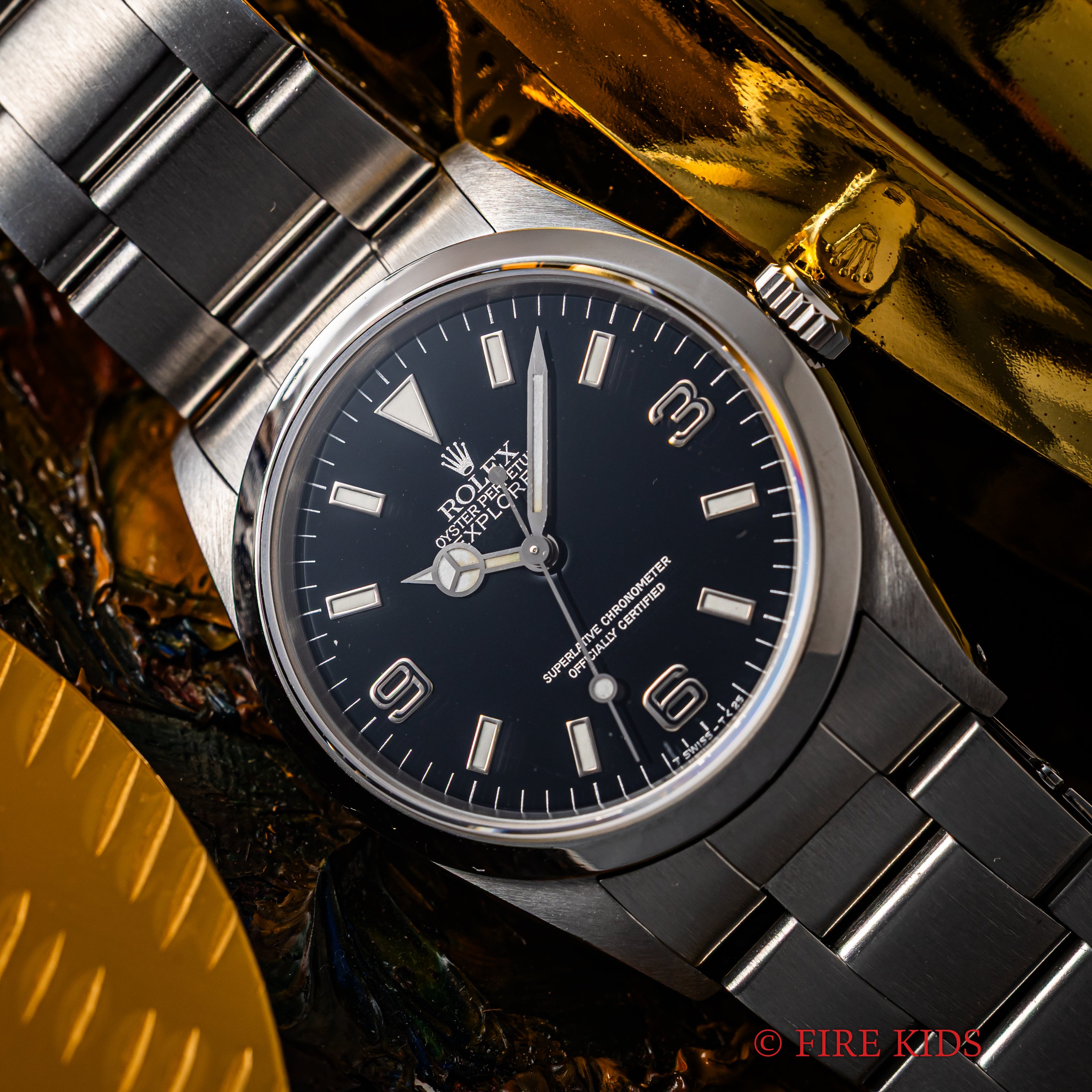 ロレックス エクスプローラーⅠ Ref.14270 ブラックアウト 1990年～1991年製 E番 シルバーレター シングルロックブレス