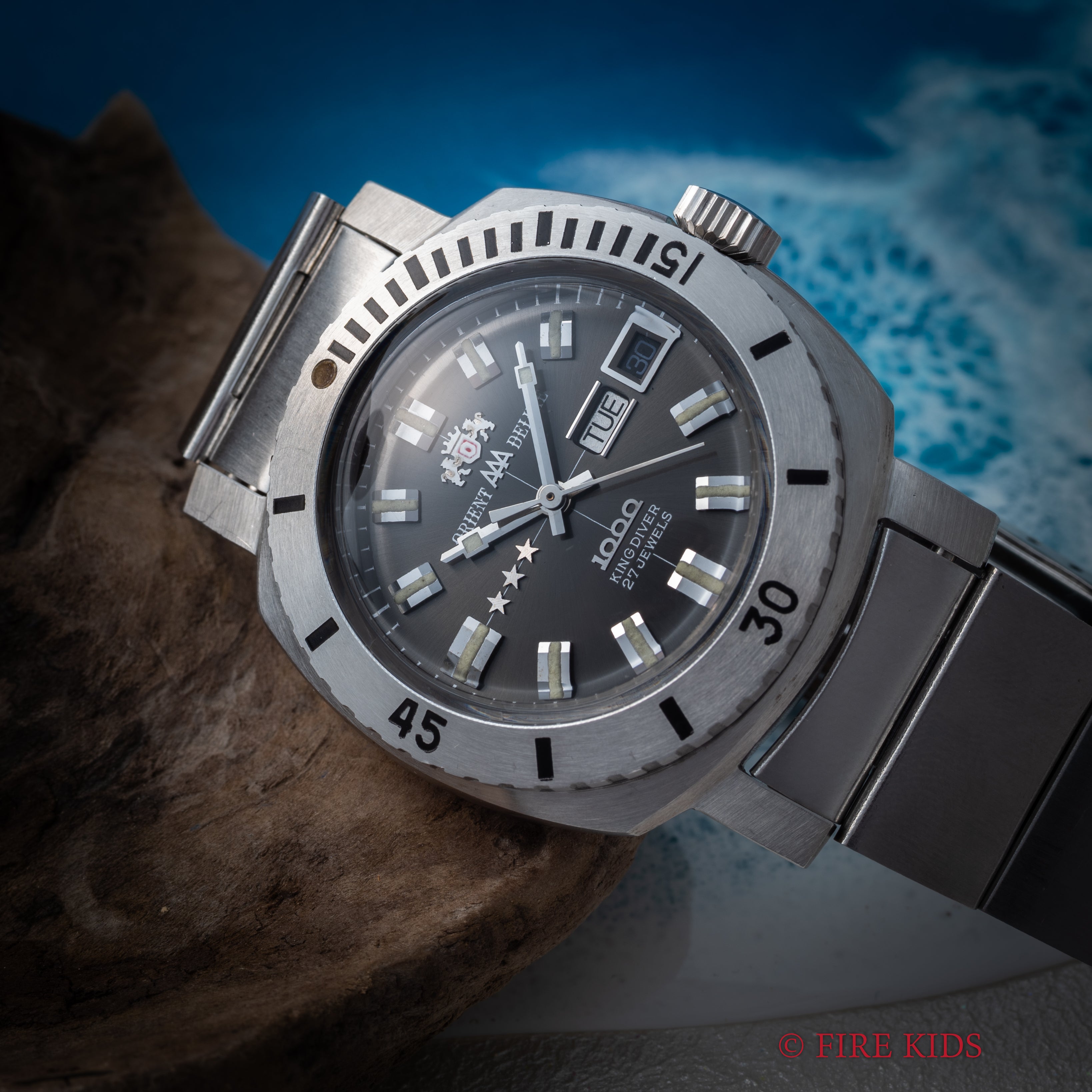 オリエント キングダイバー1000 1960年代製 ミニパネライ 自動巻 純正ブレス付