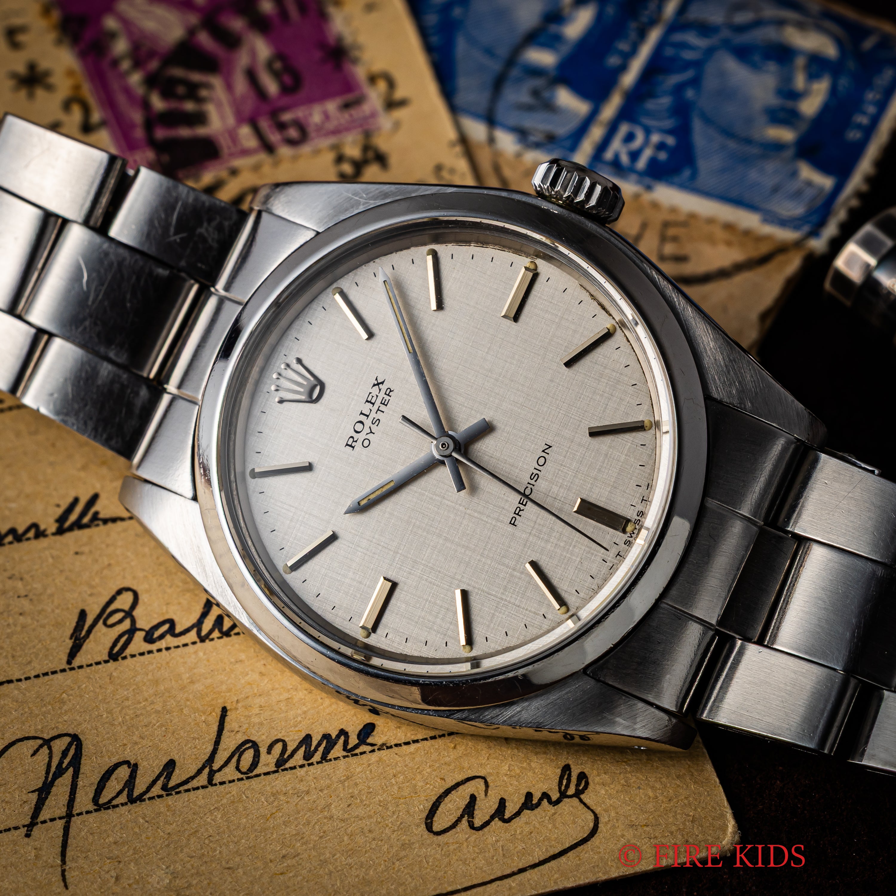 ロレックス オイスター 1970年製 ノンデイト 手巻き Ref.6426 シルバーリネンダイヤル