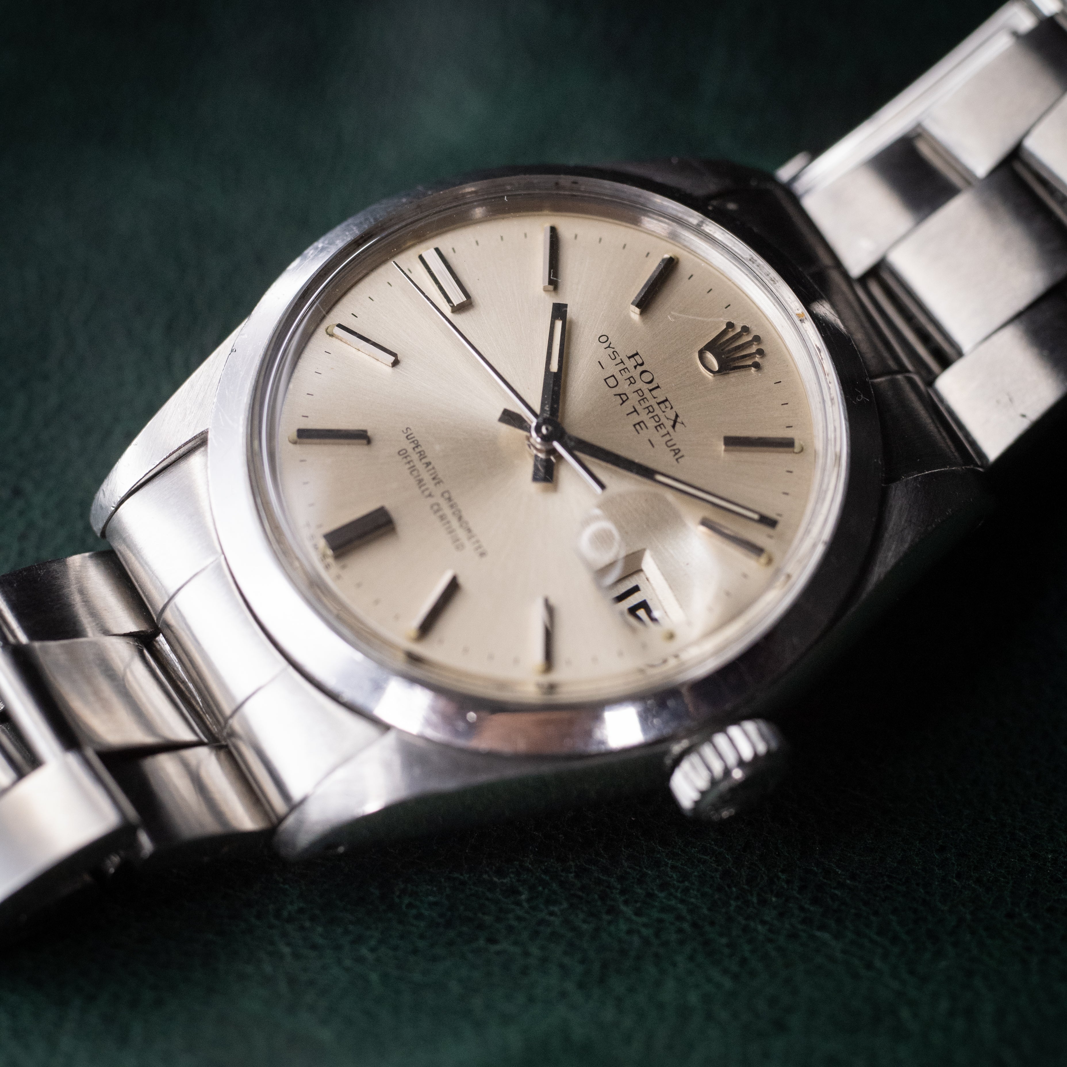 ロレックス 1972年製 ギャラ説明書付き オイスターパーペチュアルデイト Ref.1500