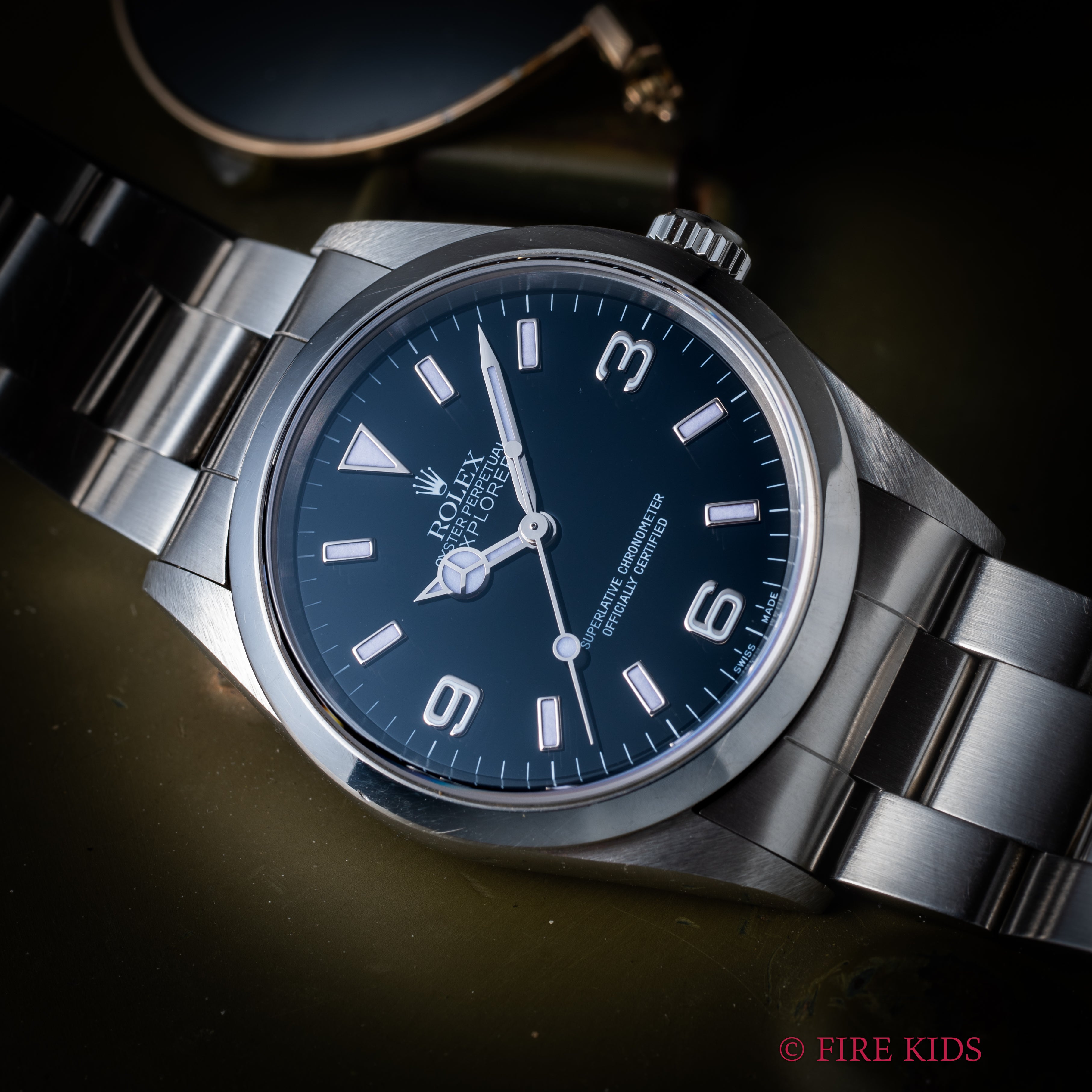 ロレックス エクスプローラー 2000年製 Ref.14270 P番 Cal.3000 自動巻き 箱、ギャラ付