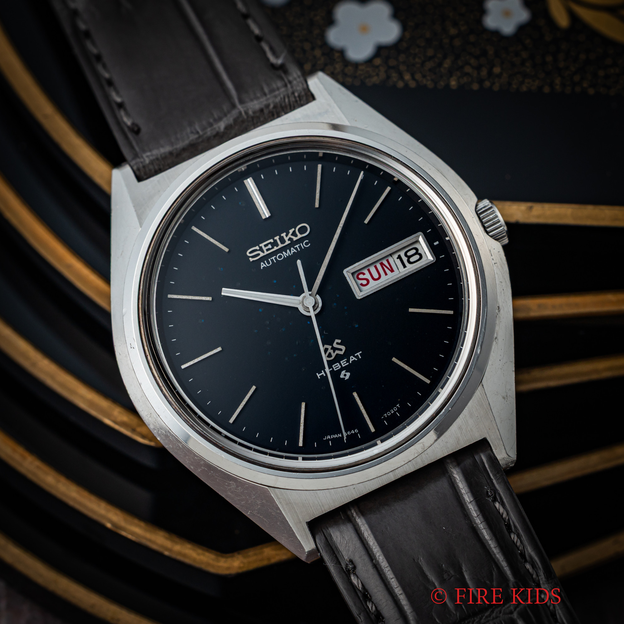 グランドセイコー 1972年製 56GS ネイビーダイヤル Ref.5646-7010 ハイビート自動巻