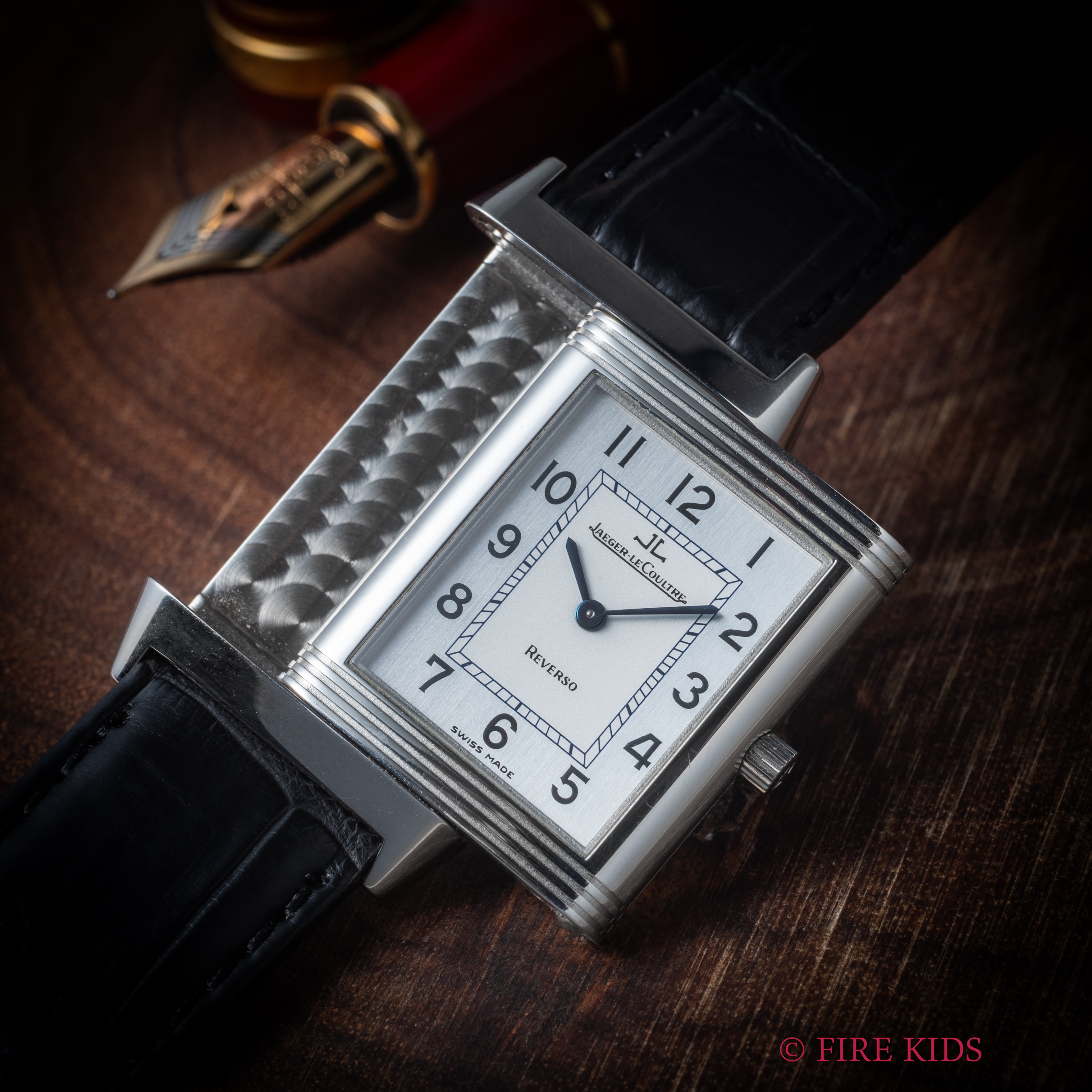 ジャガー・ルクルト レベルソ クラシック 2003年保証書 箱付き 手巻 純正Dバックル