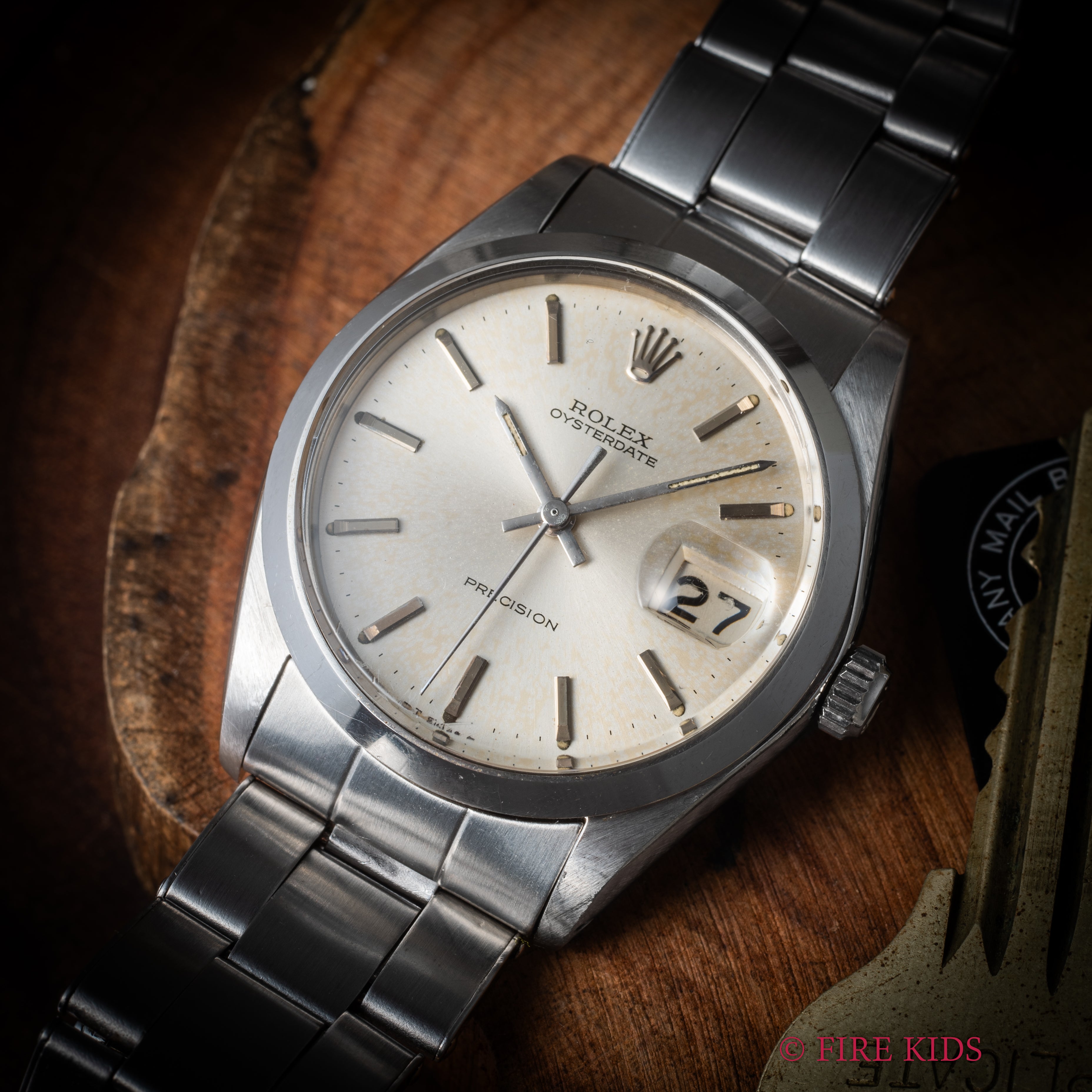 ロレックス オイスターデイト 1969年製 Ref.6694 シルバーダイヤル リベットブレス