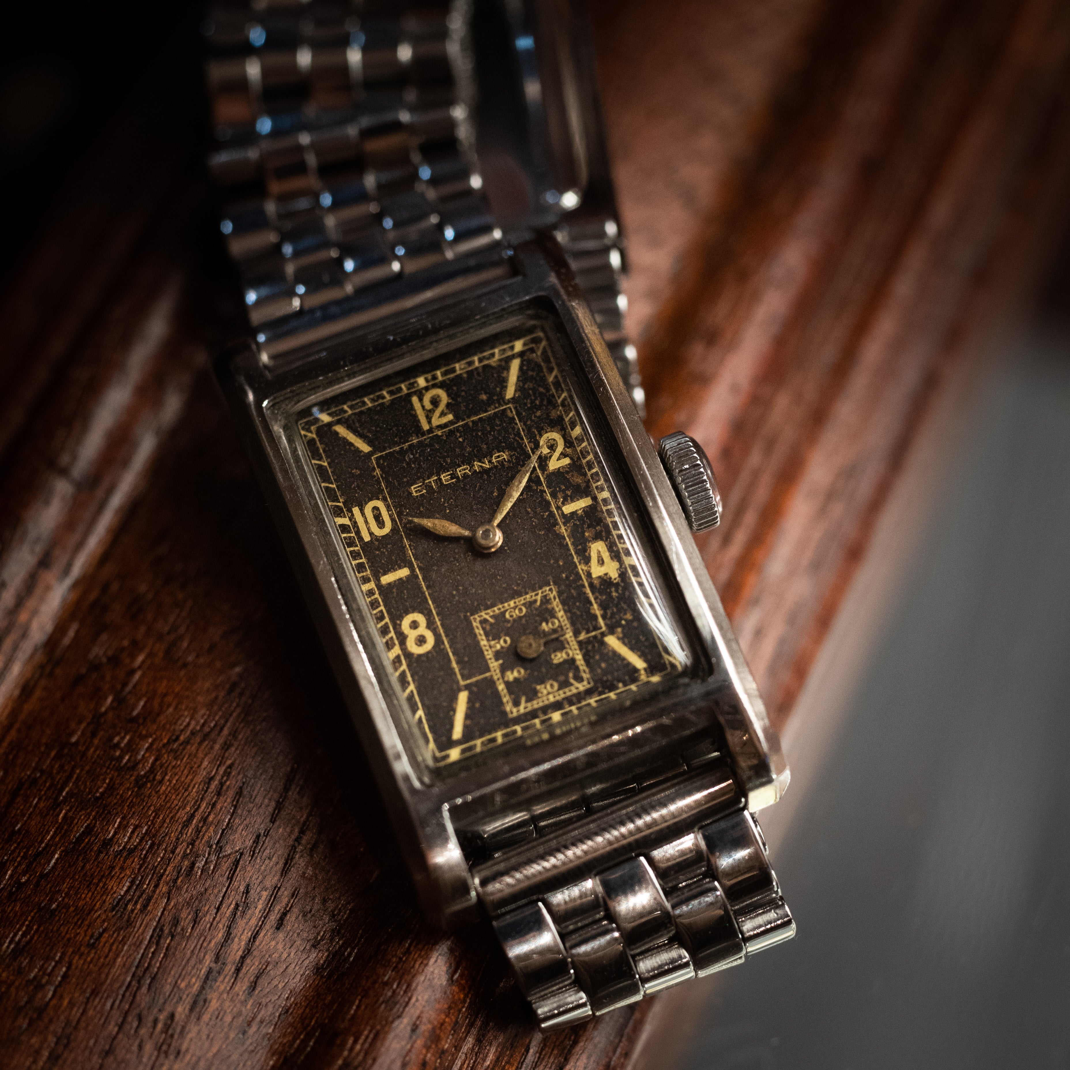 エテルナ レクタングル クラムシェルケース 1940年代 手巻き