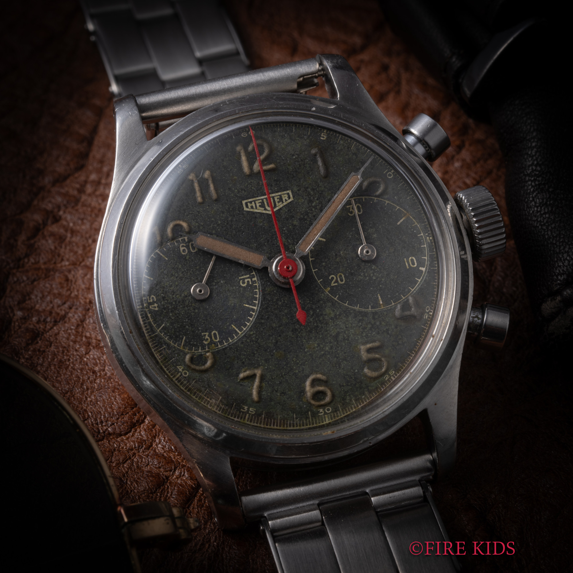 ホイヤー クロノグラフ 1940年代 ビックアイ Cal.13(ランデロン) 手巻き