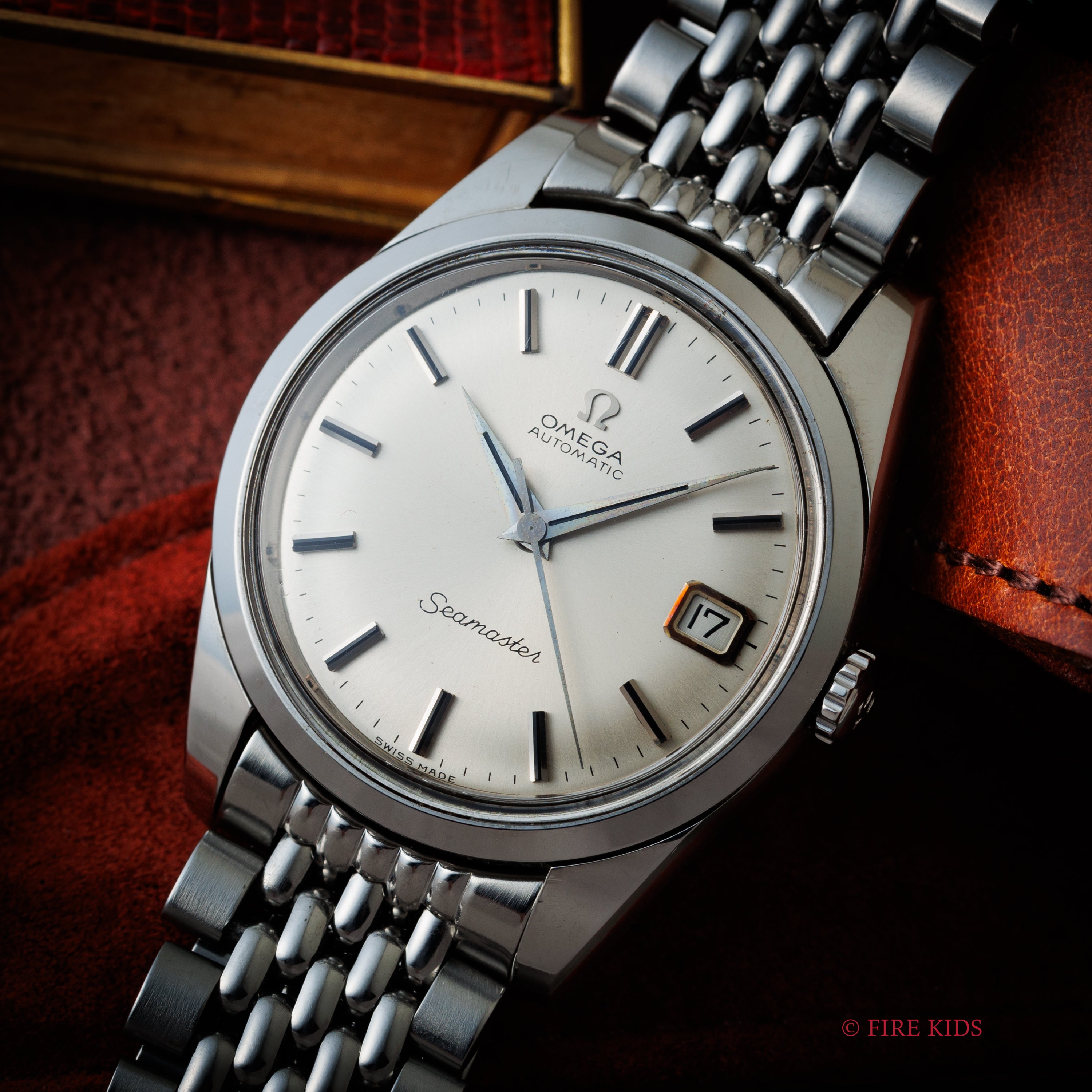 オメガ シーマスター 1965年製 Ref.166.010 自動巻 Cal.562 シルバーダイヤル 純正ライスブレス