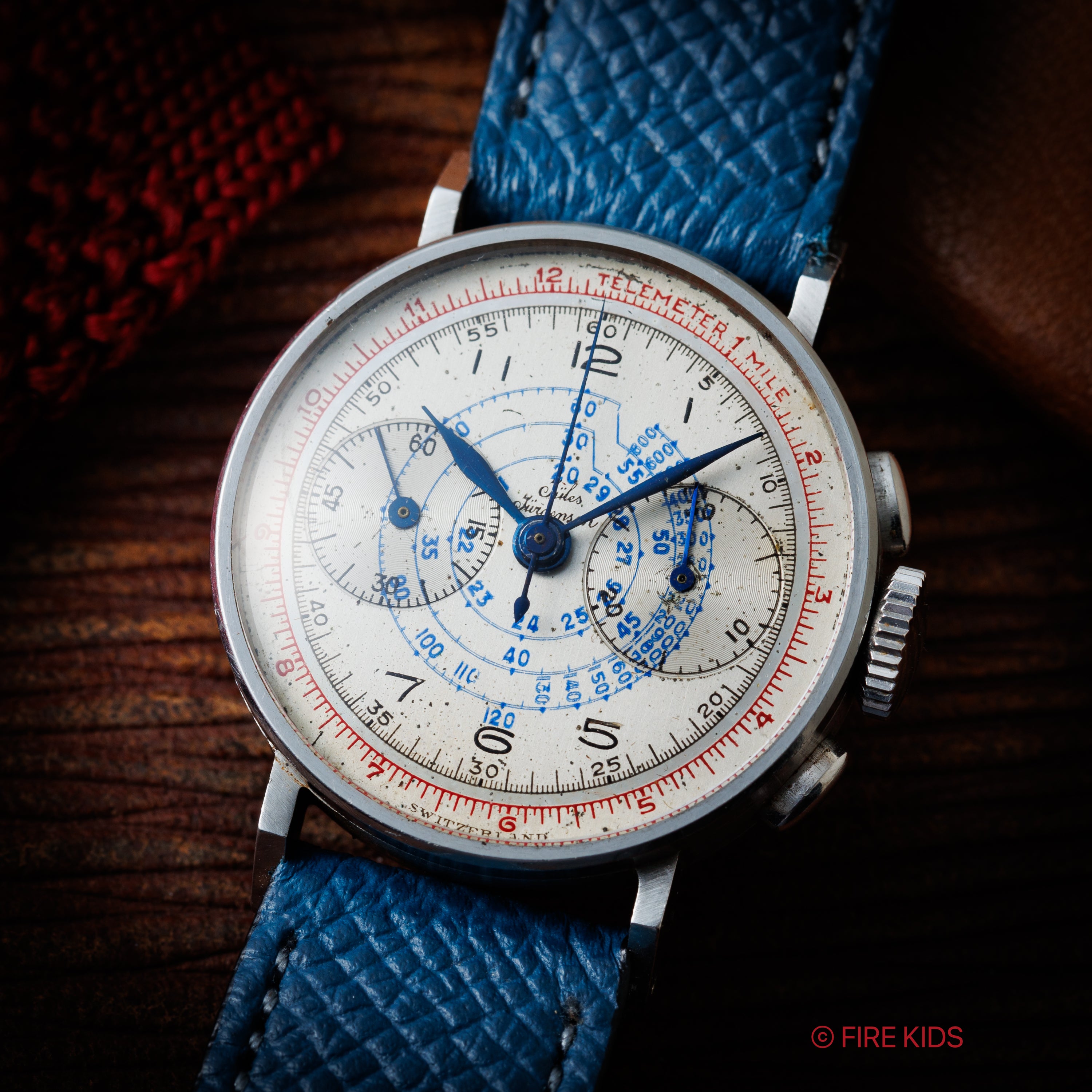 ユールヤーゲンセン 27.5㎜ベビークロノグラフ 1940年代製 バルジュー69 箱付き