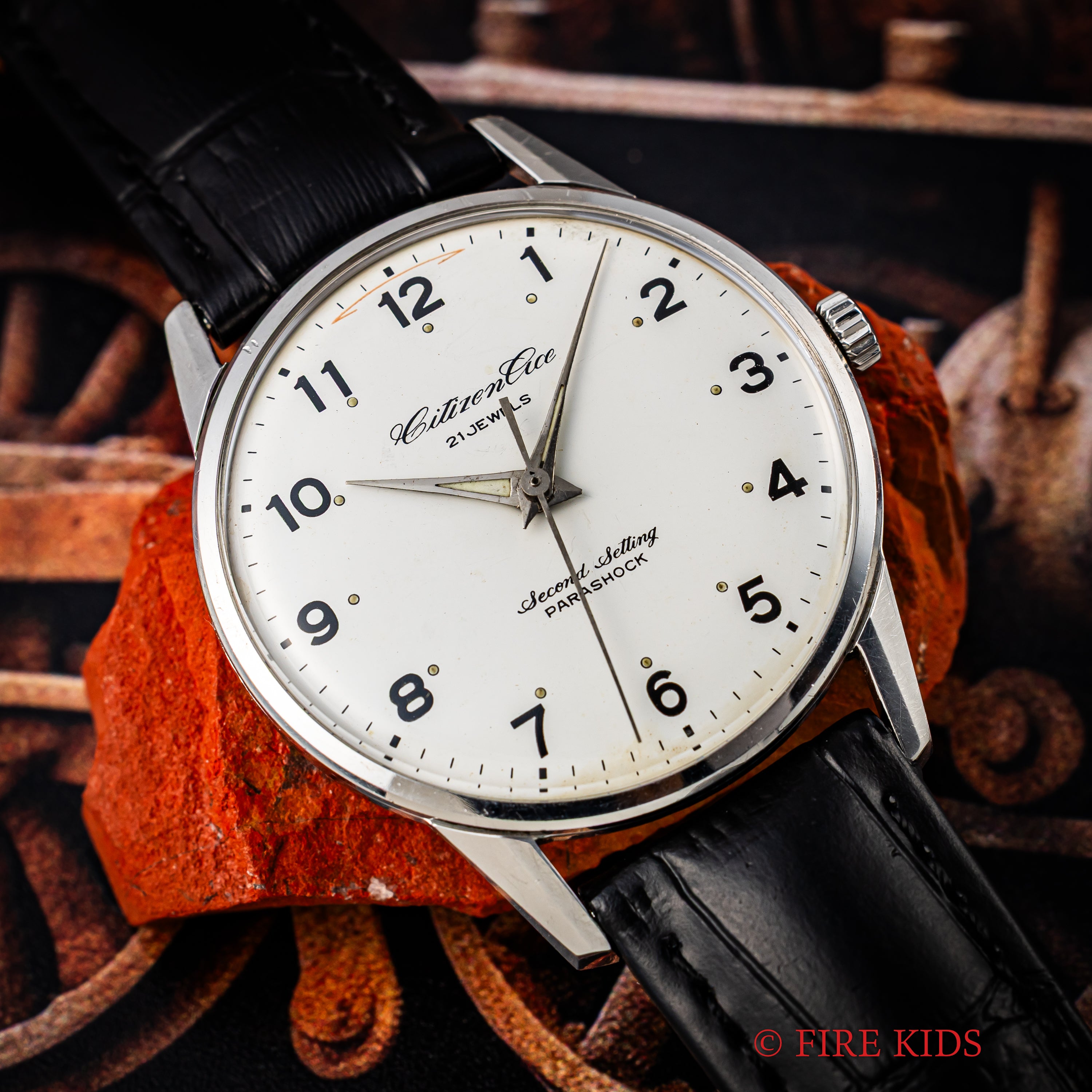 シチズン エース 国鉄 1966年製  鹿児島鉄道管理局 手巻き 鉄道時計 秒針規制機能付き