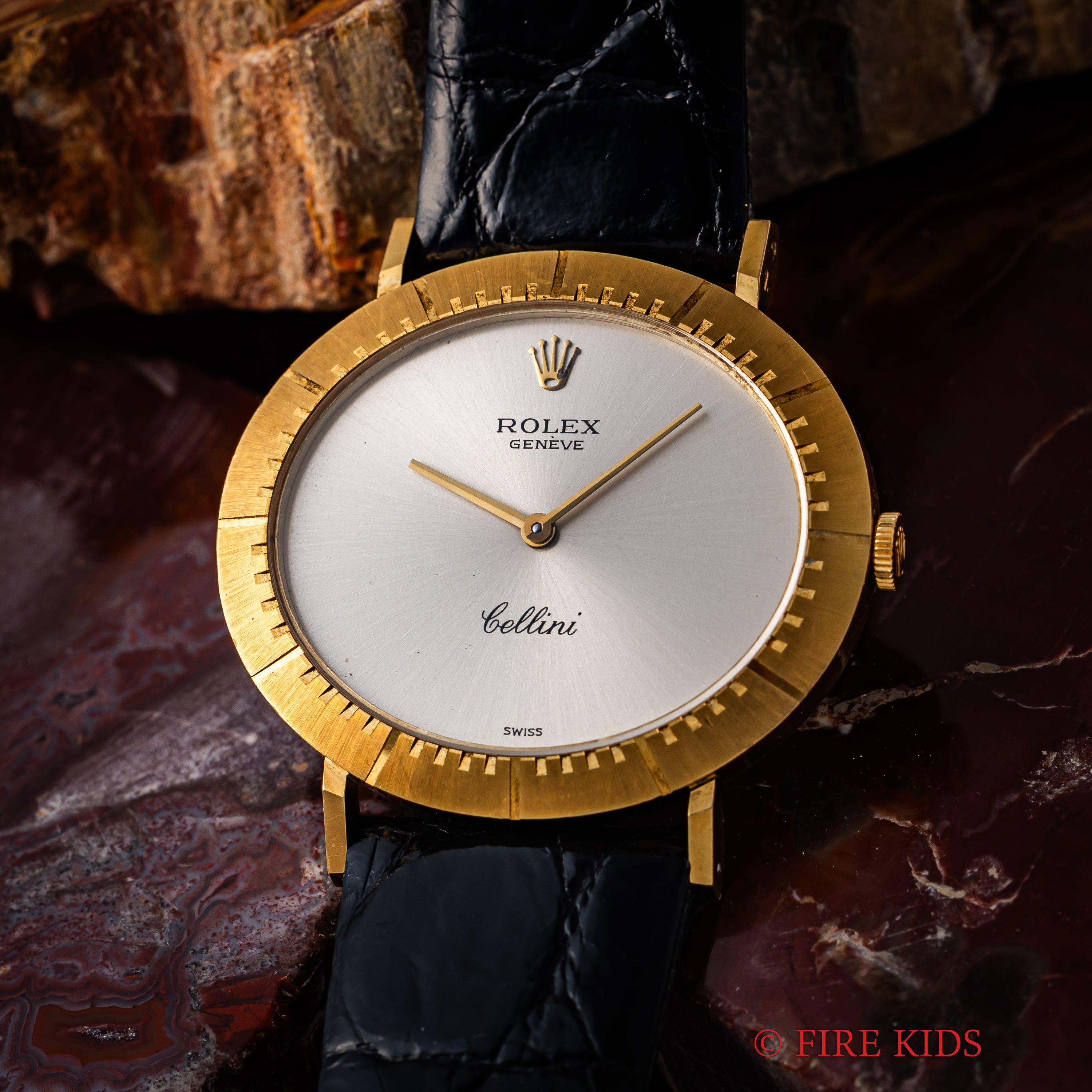 ロレックス チェリーニ 1972年製 Ref.4083 18金無垢イエローゴールド シルバーダイヤル 純正尾錠