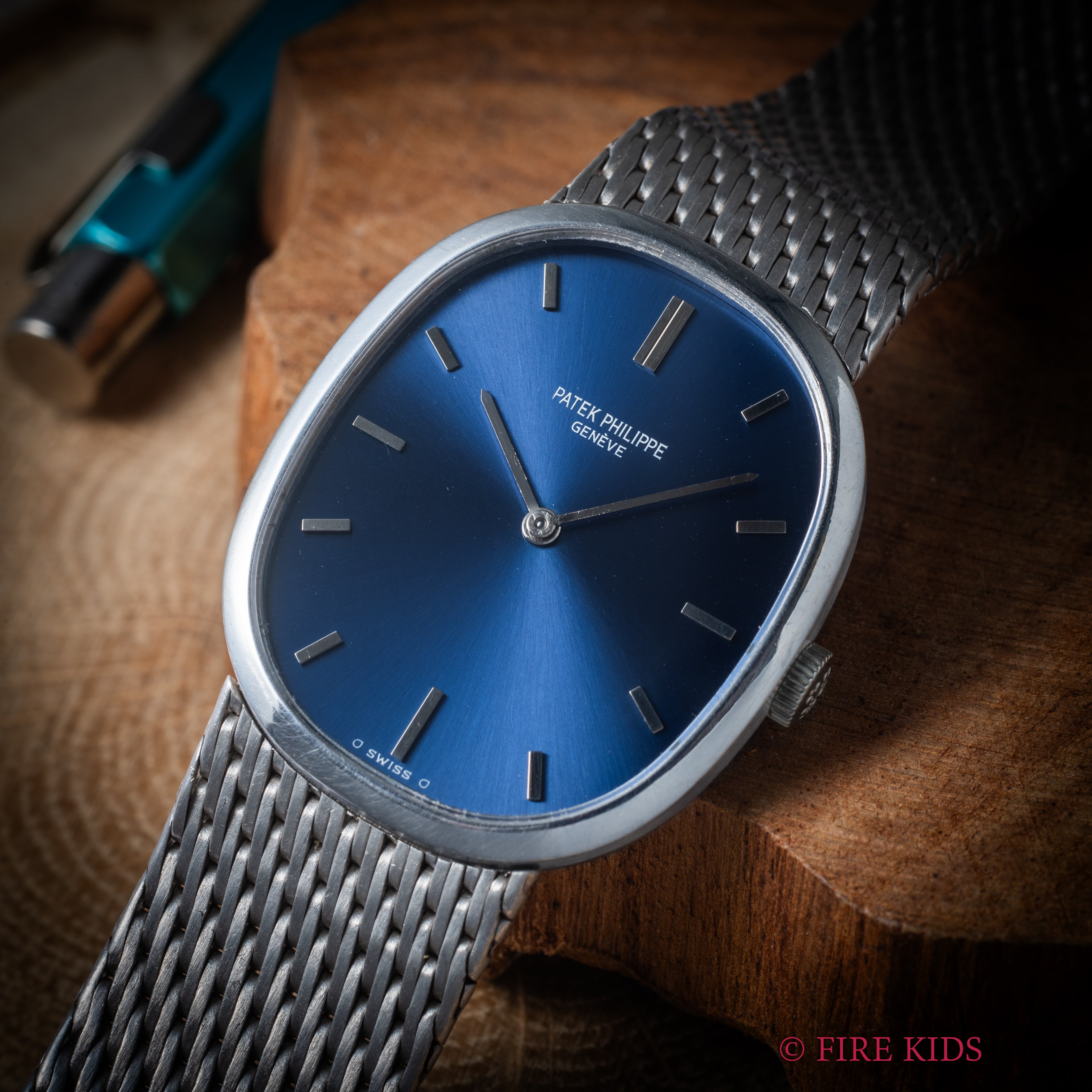 パテック・フィリップ ゴールデンエリプス 18金無垢ホワイトゴールド ブレス 1970年代製 Ref.3848/8手巻き