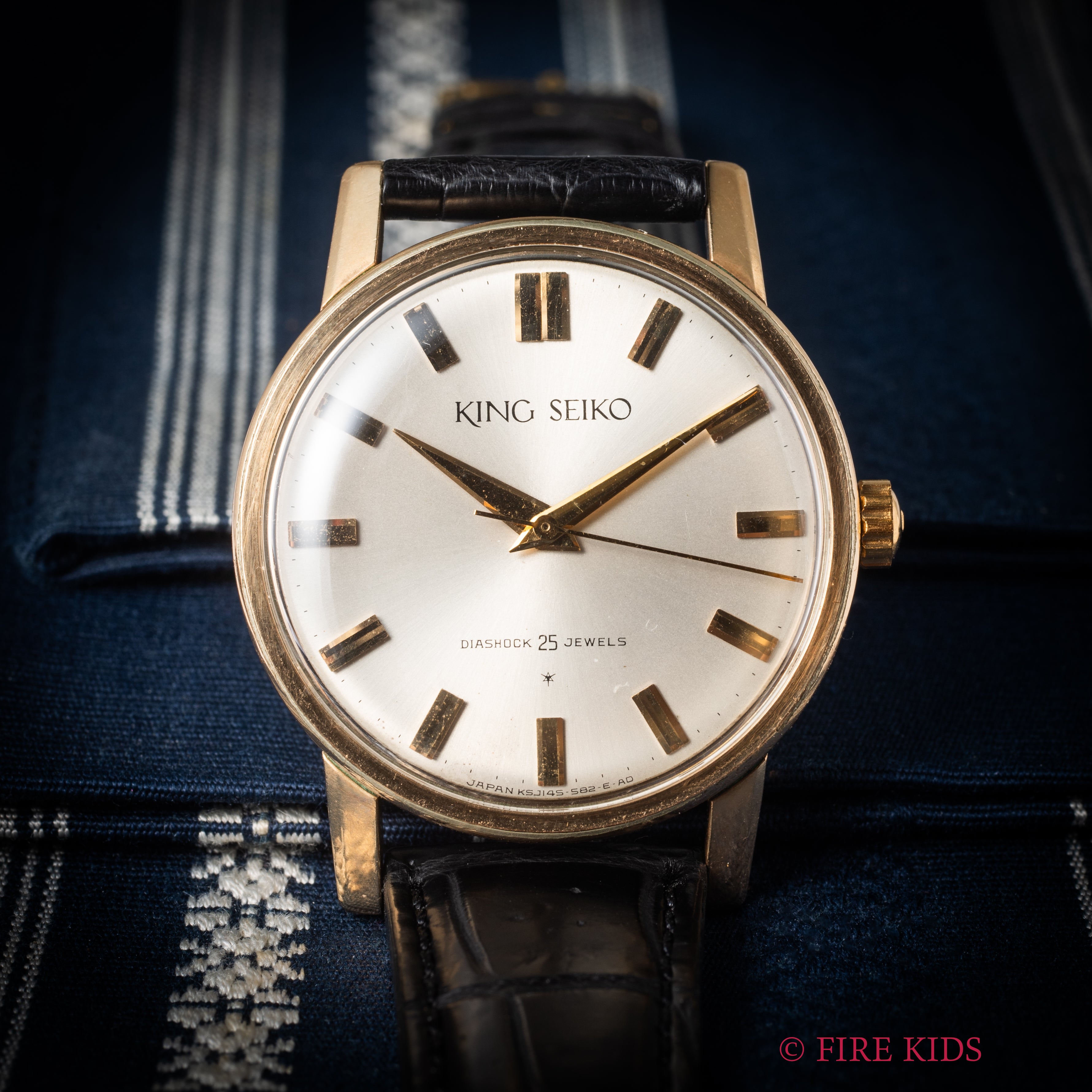 キングセイコーファーストモデル 1963年製 100ミクロン金張り Ref. J14102 KS