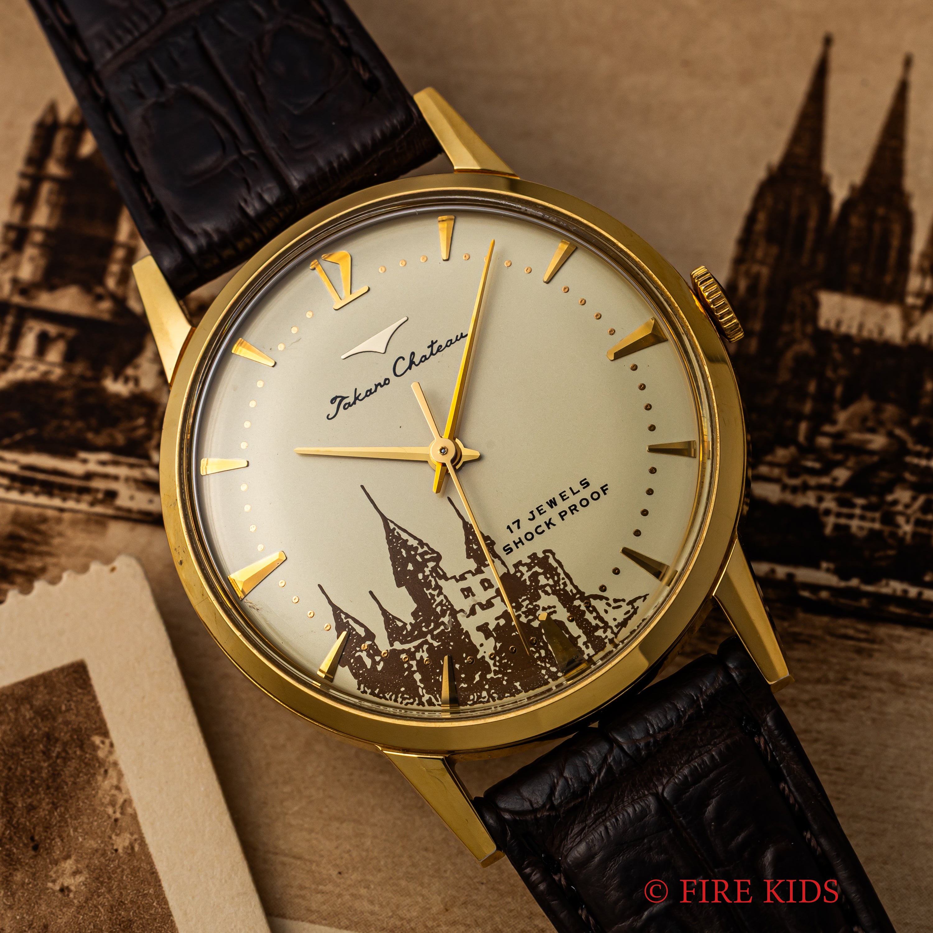 タカノ シャトー 手巻き お城文字盤 1998年製 復刻 1960本限定