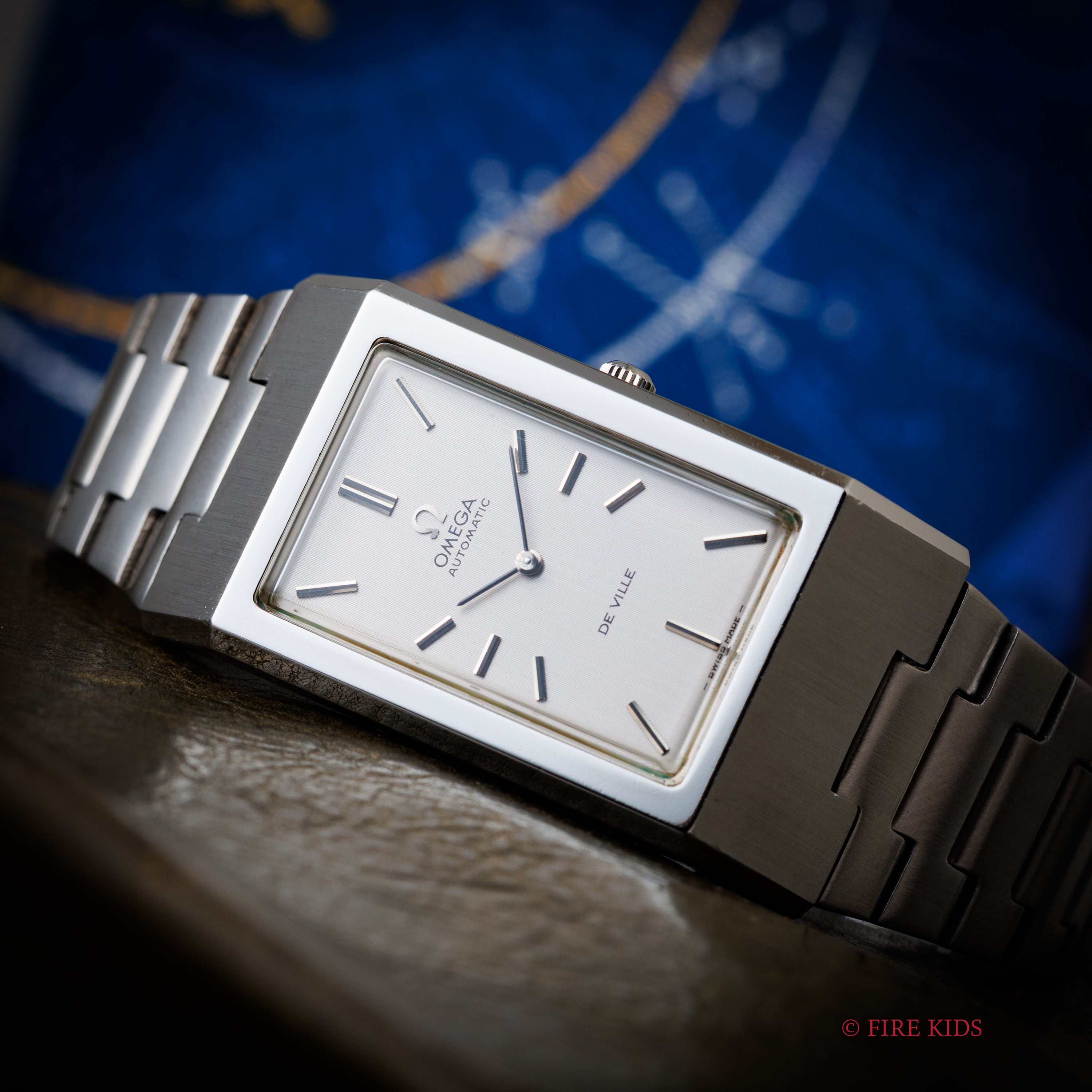 オメガ デ・ヴィル 1972年製 レクタンギュラーケース Ref.155.007 自動巻 純正ブレス付き