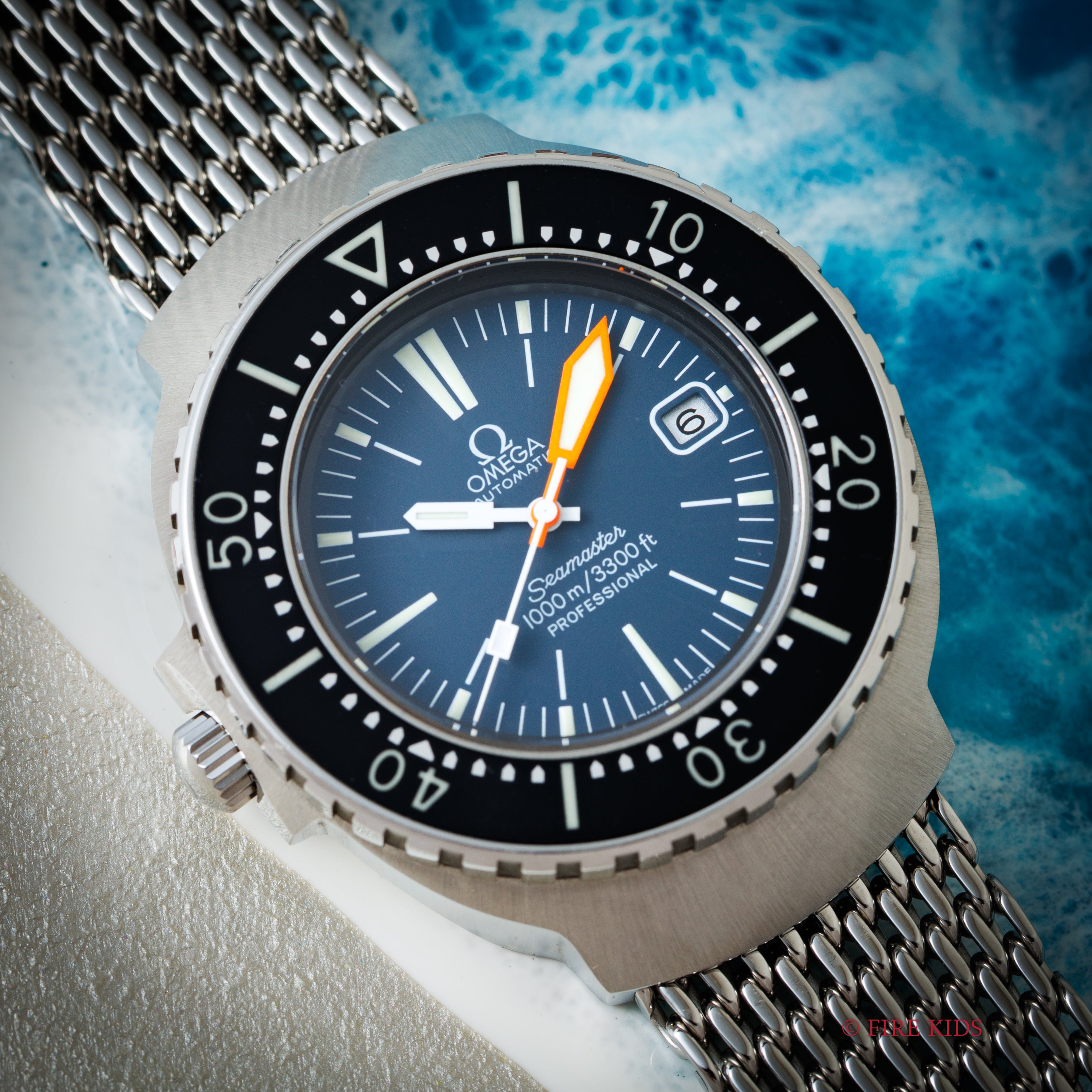 オメガ シーマスター プロプロフ 1000m 1971年製 Ref.166.093 レフティ 純正メッシュブレス