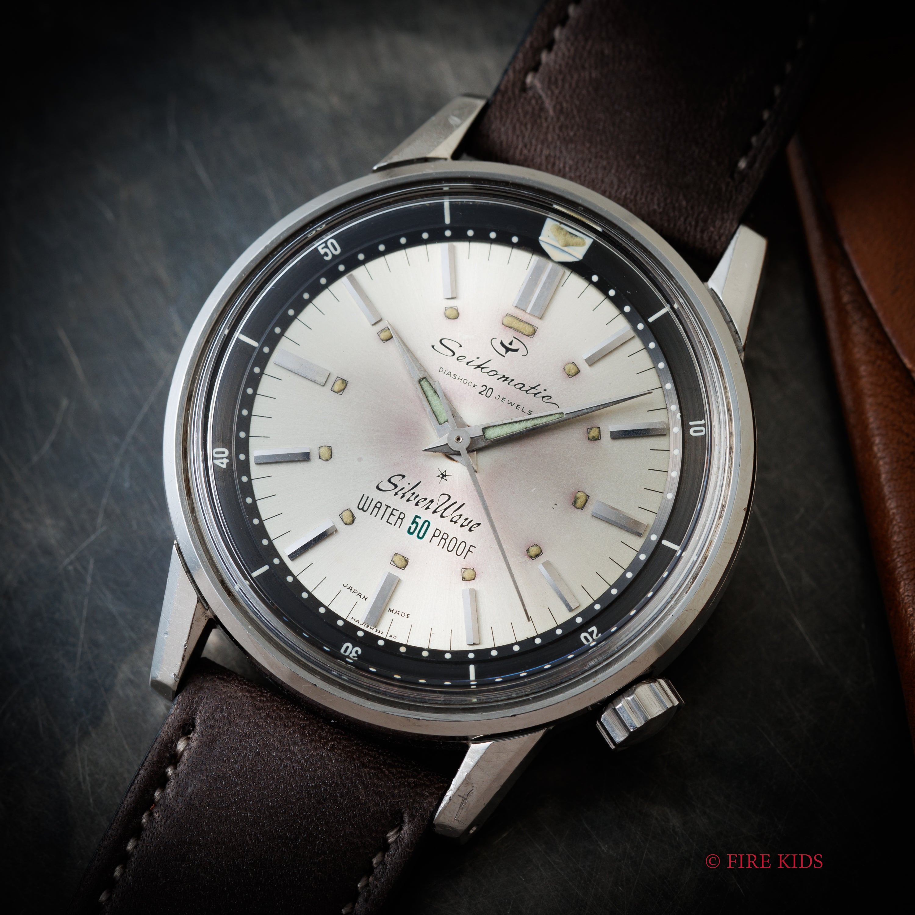 セイコー スポーツマチック シルバーウェーブ 1963年製 Ref.J12082 回転ベゼル 自動巻