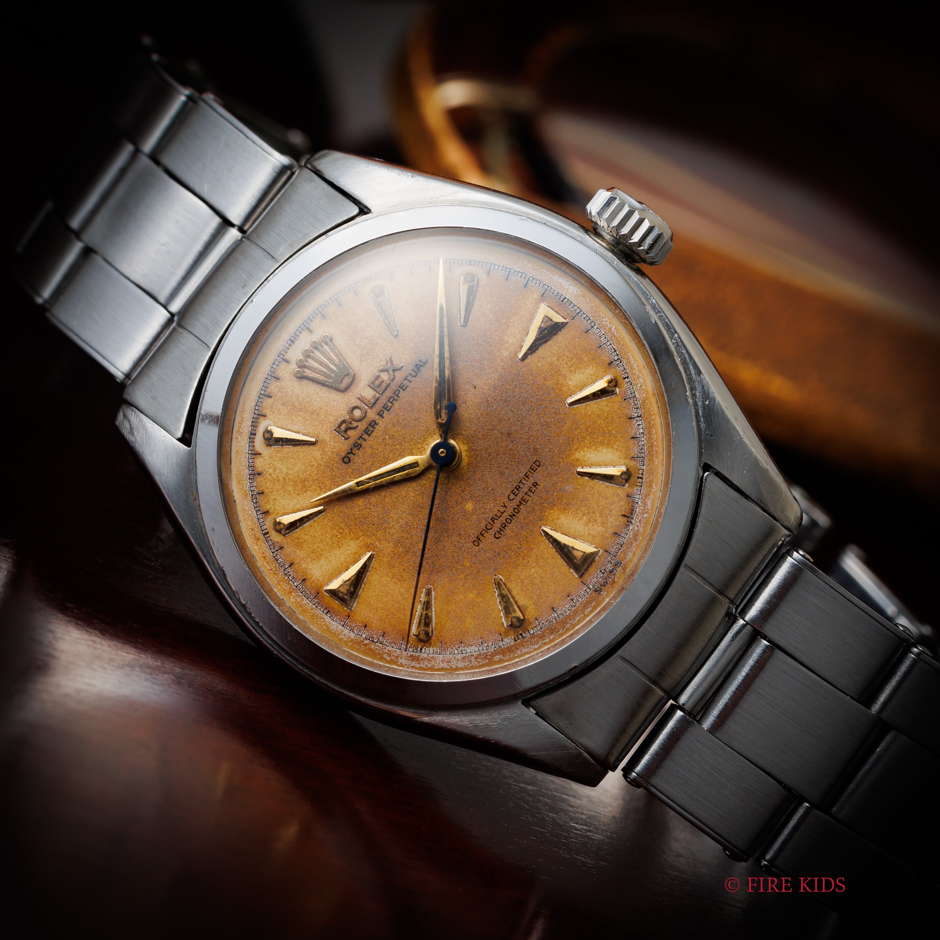 ロレックス セミバブルバック Ref.6084 1953年製 自動巻き 純正リベットブレス