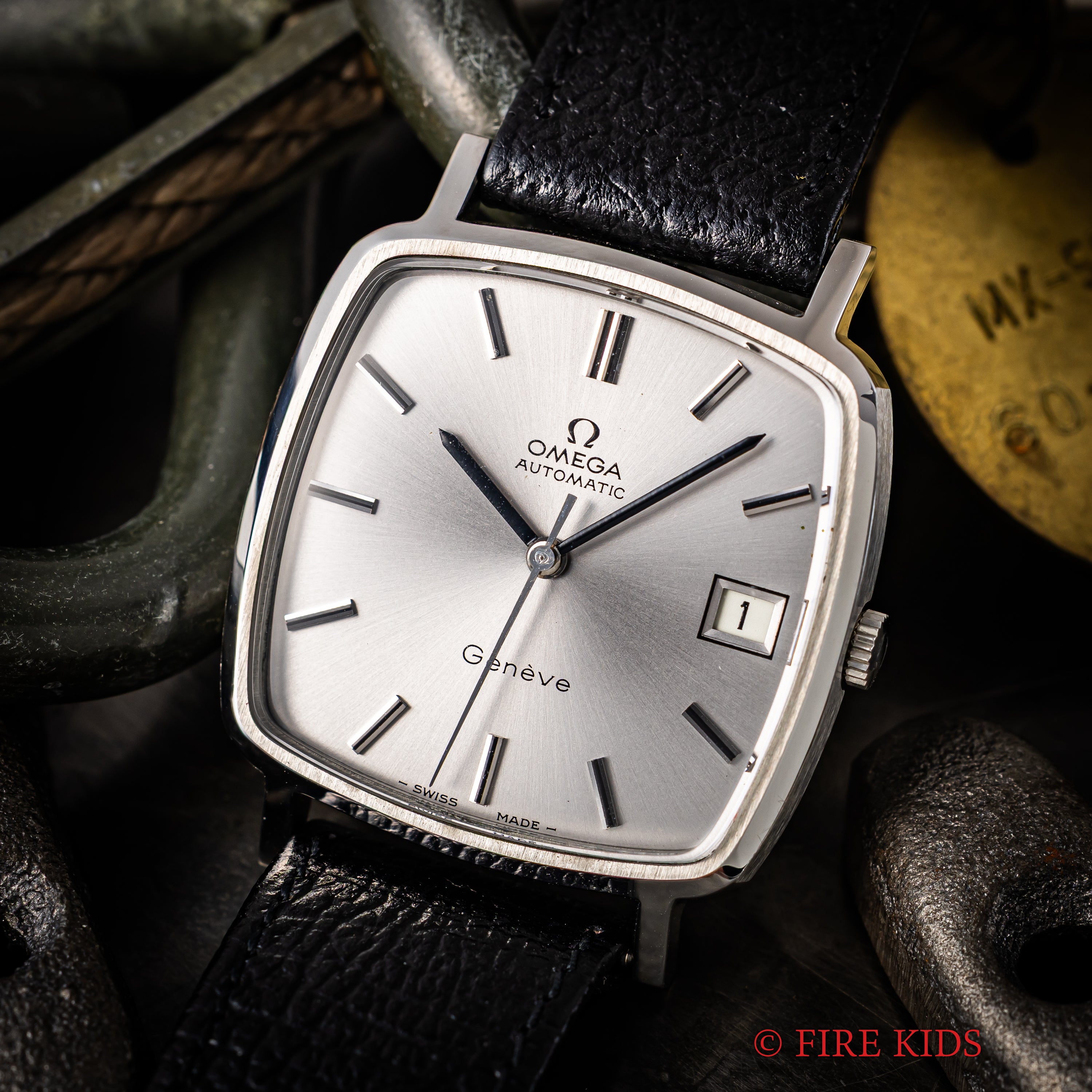 オメガ ジュネーブ 1974年製 Ref.162.0060 スクエアケース 自動巻き シルバーダイヤル