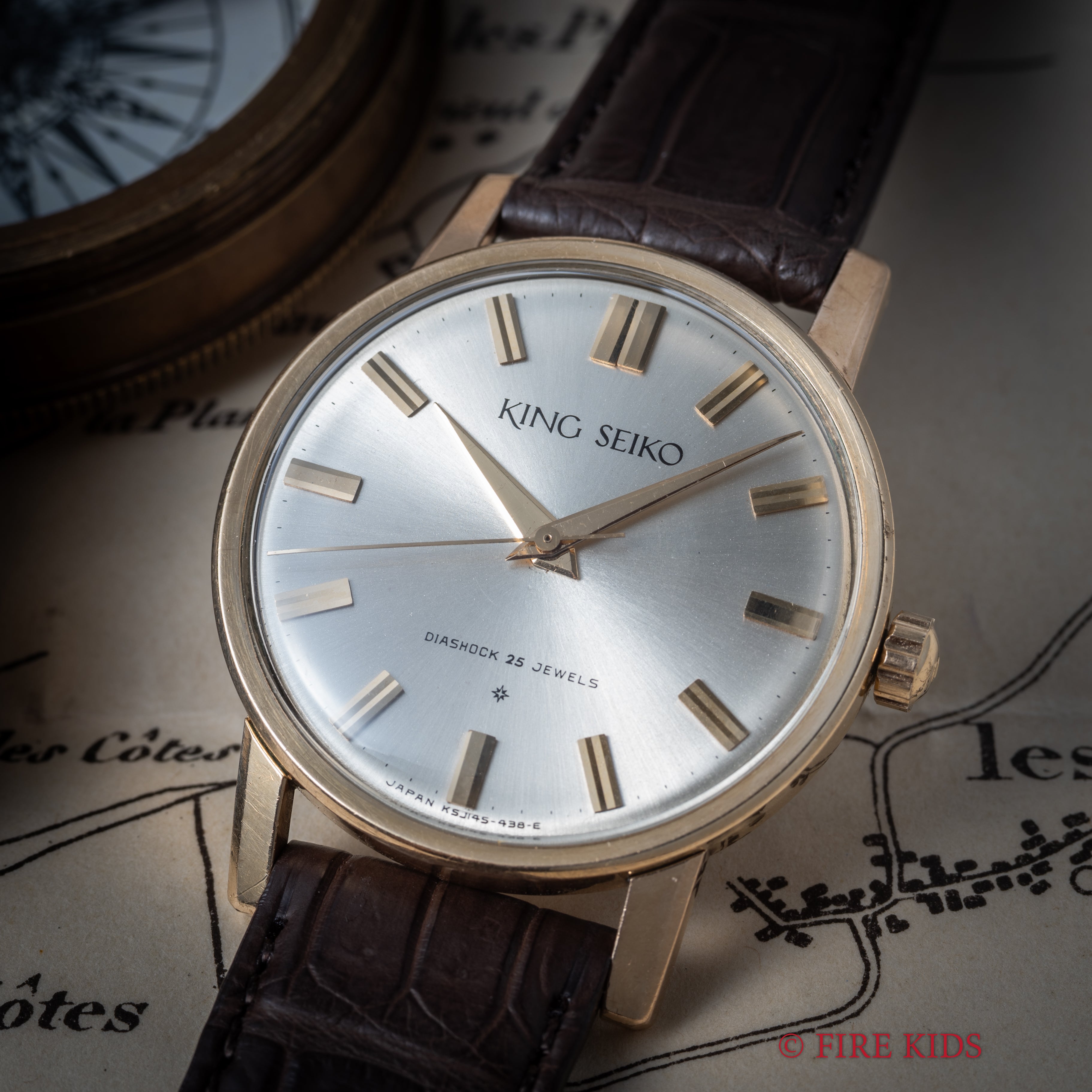 キングセイコーファーストモデル 1961年製 100ミクロン金張り Ref. J14102E KS SDダイヤル