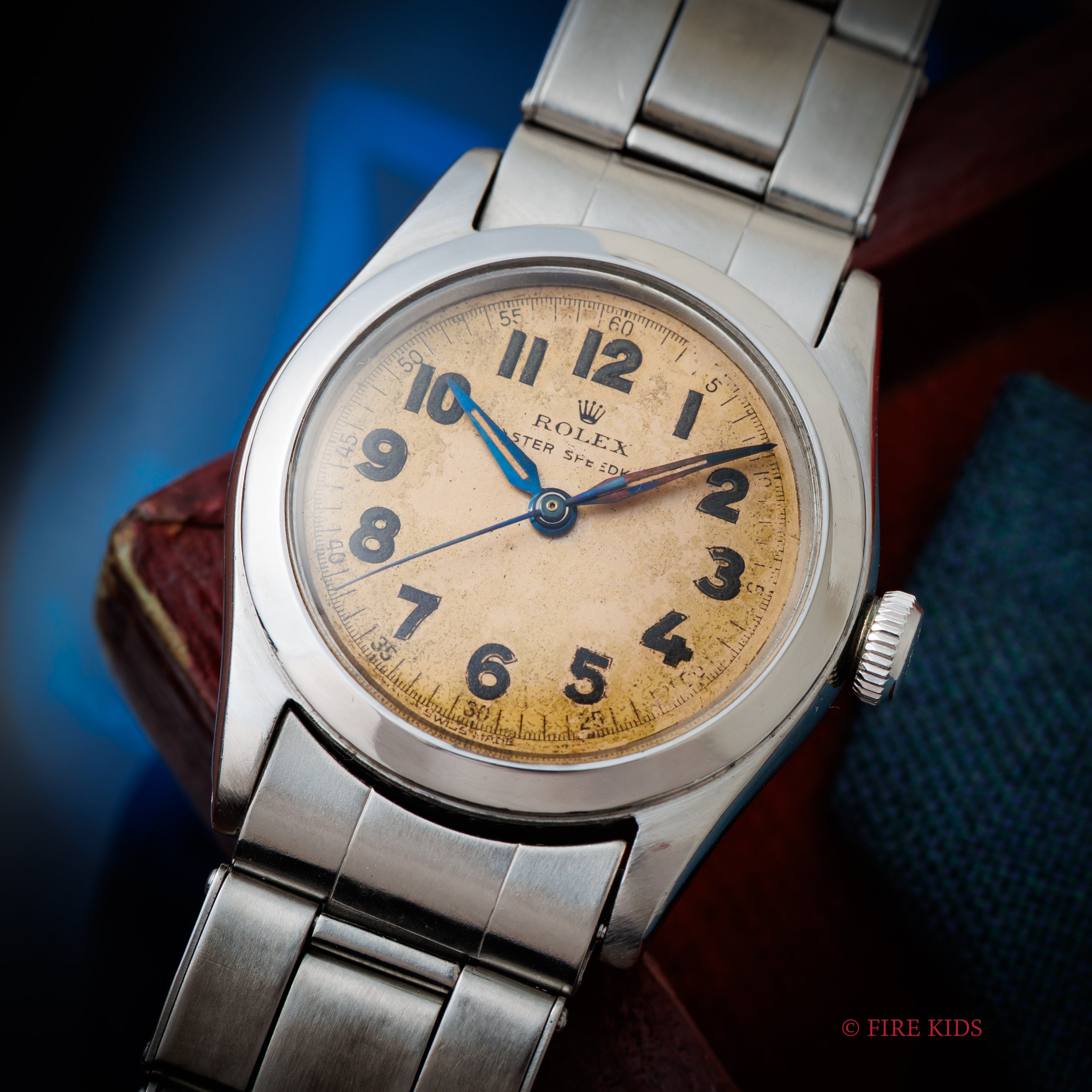 ロレックス オイスター スピードキング 手巻き 1945年製 アラビアダイアル Ref.4220