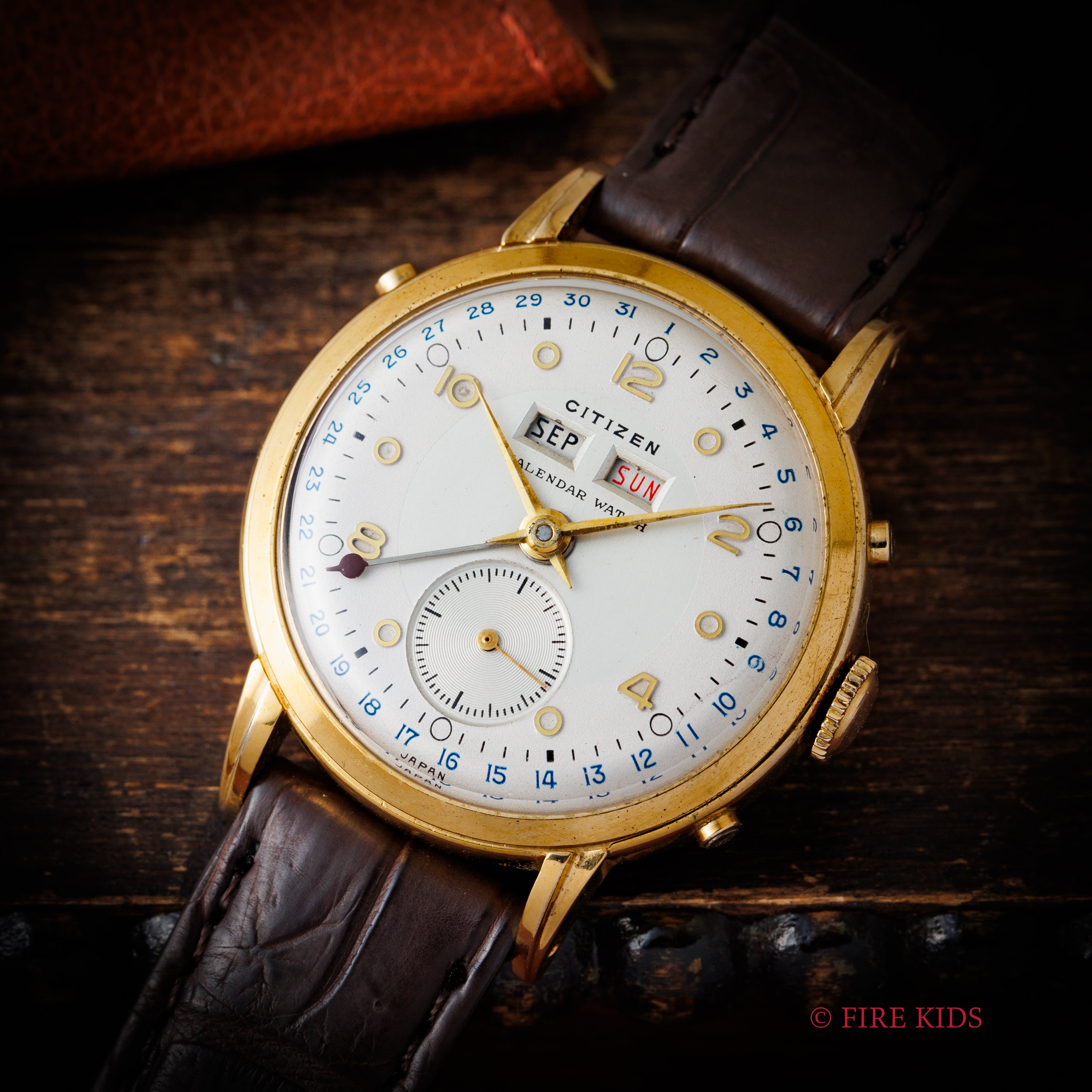 シチズン カレンダーウォッチ 1950年代製 手巻き トリプルカレンダー