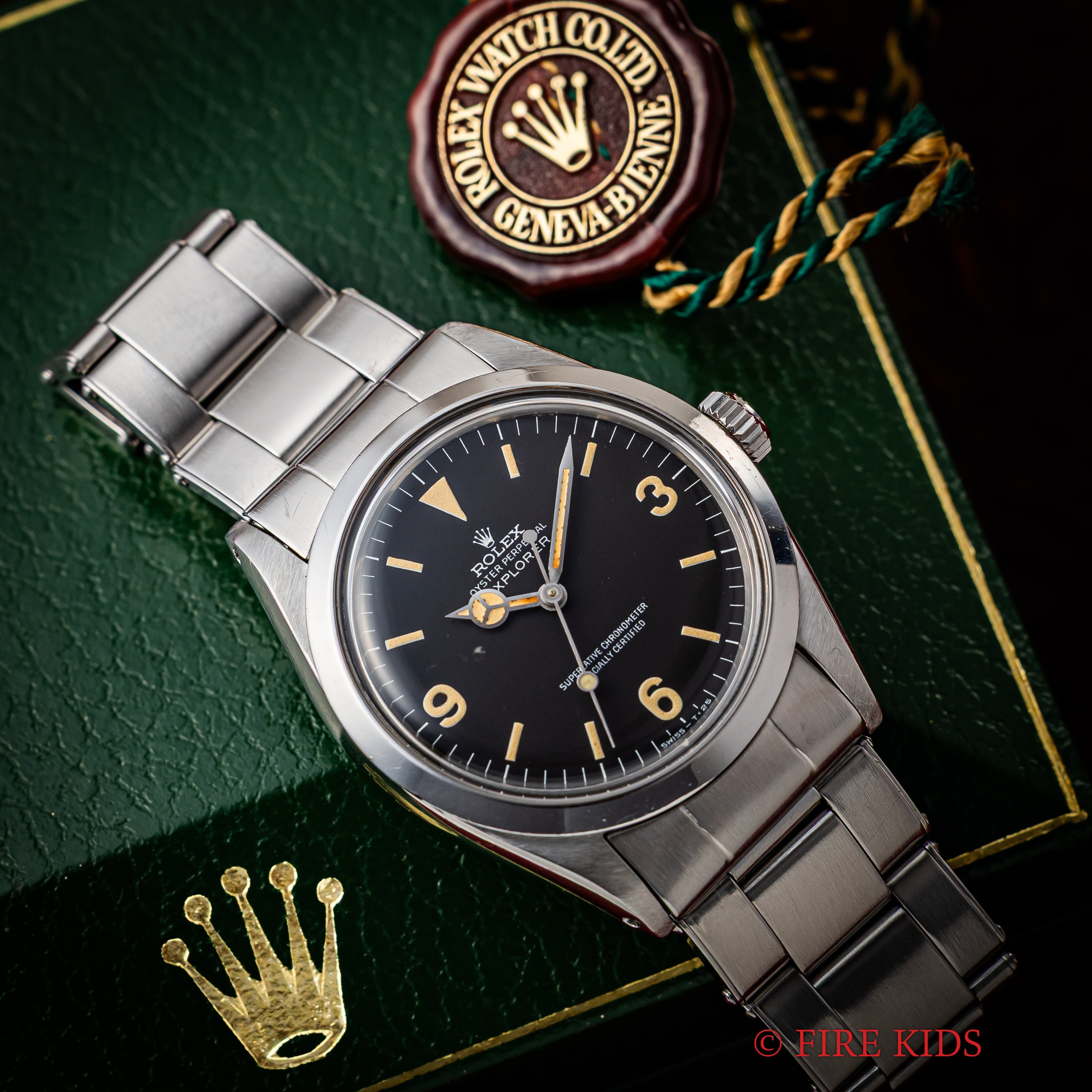 ロレックス エクスプローラー 1969年製 マーク1ダイヤル フロッグフット Ref.1016 箱ギャラ付