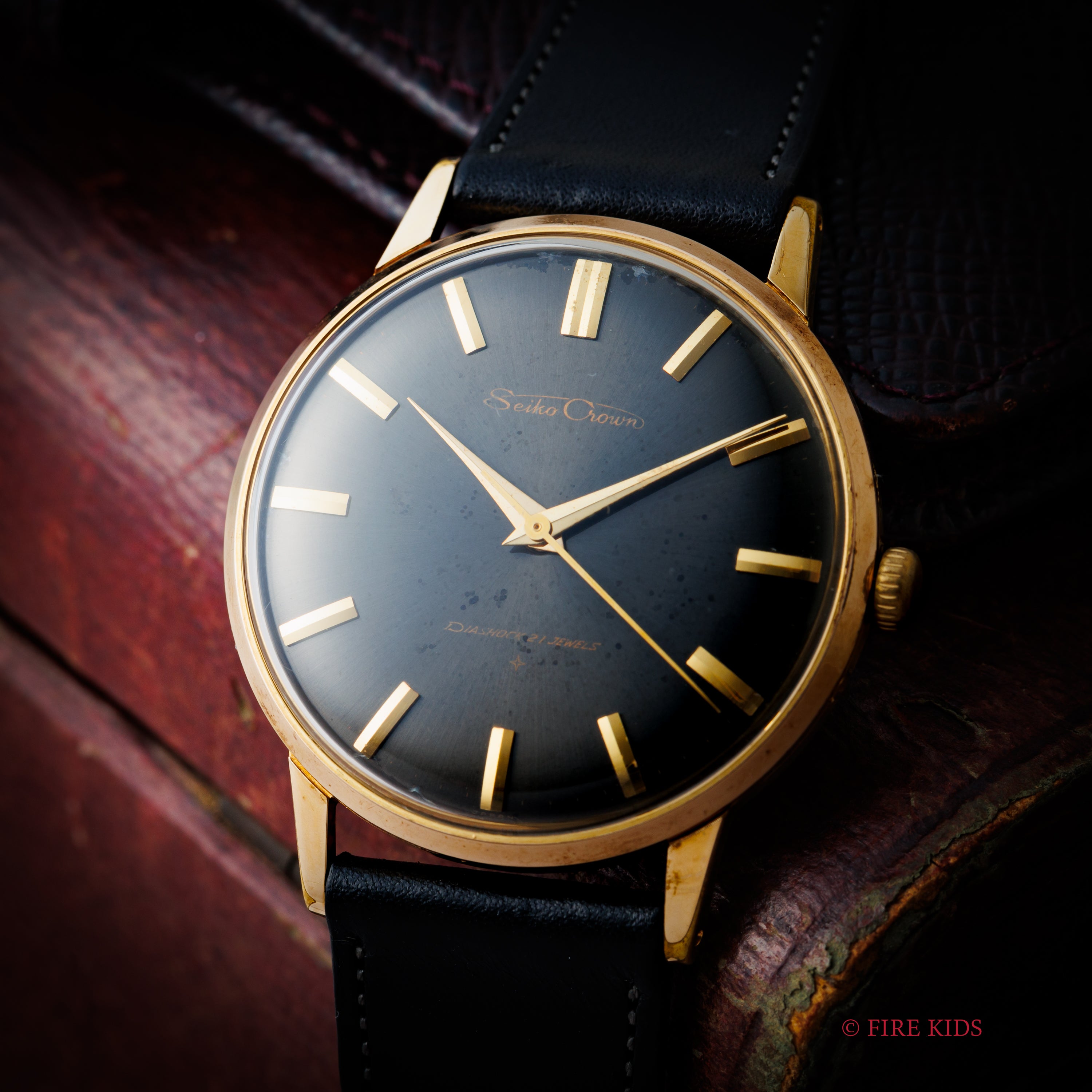 セイコー クラウン ブラックダイヤル 1964年製 Ref.572990 手巻き