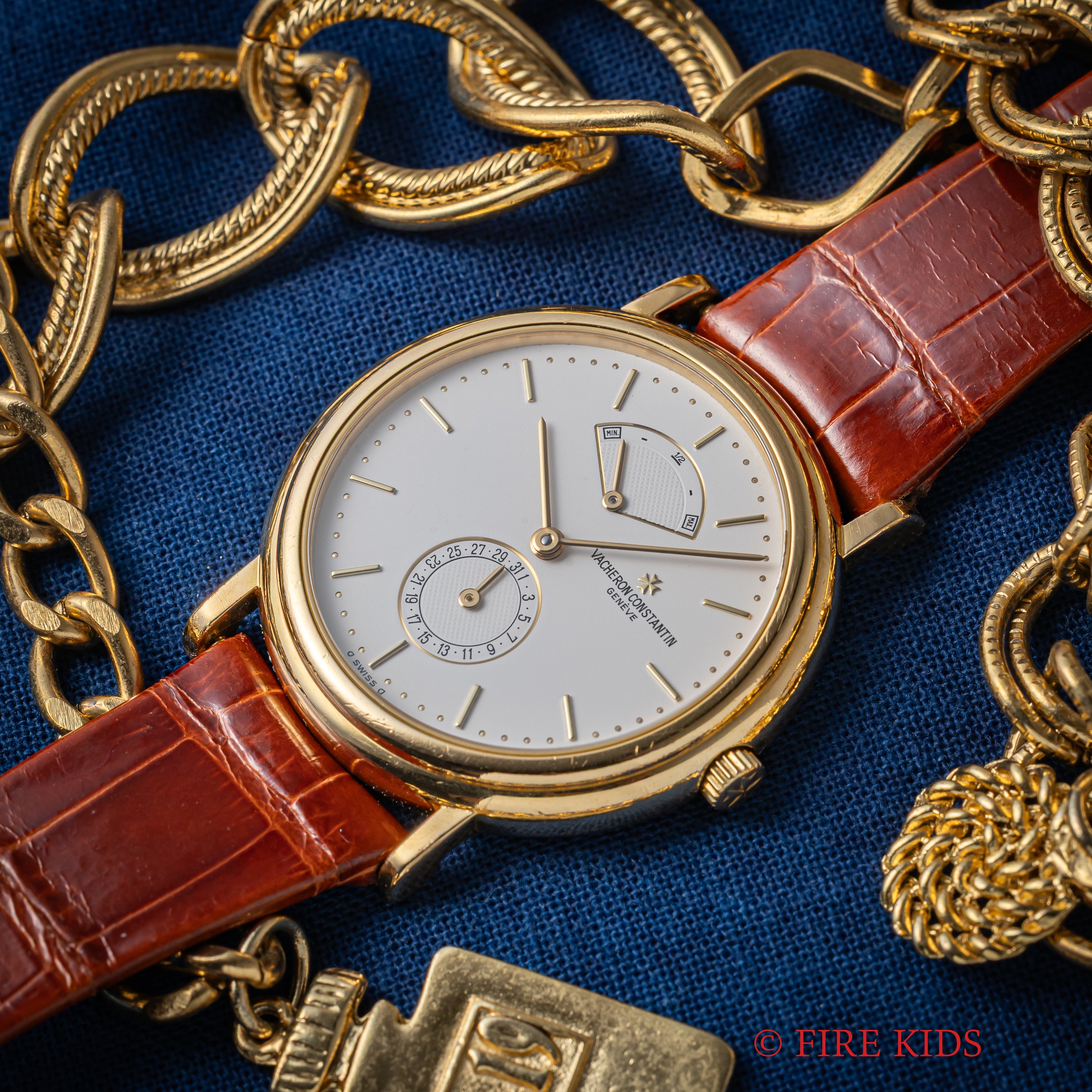 ヴァシュロン・コンスタンタン トゥールドイル 1990年代製 18金無垢ケース 純正金無垢尾錠付き