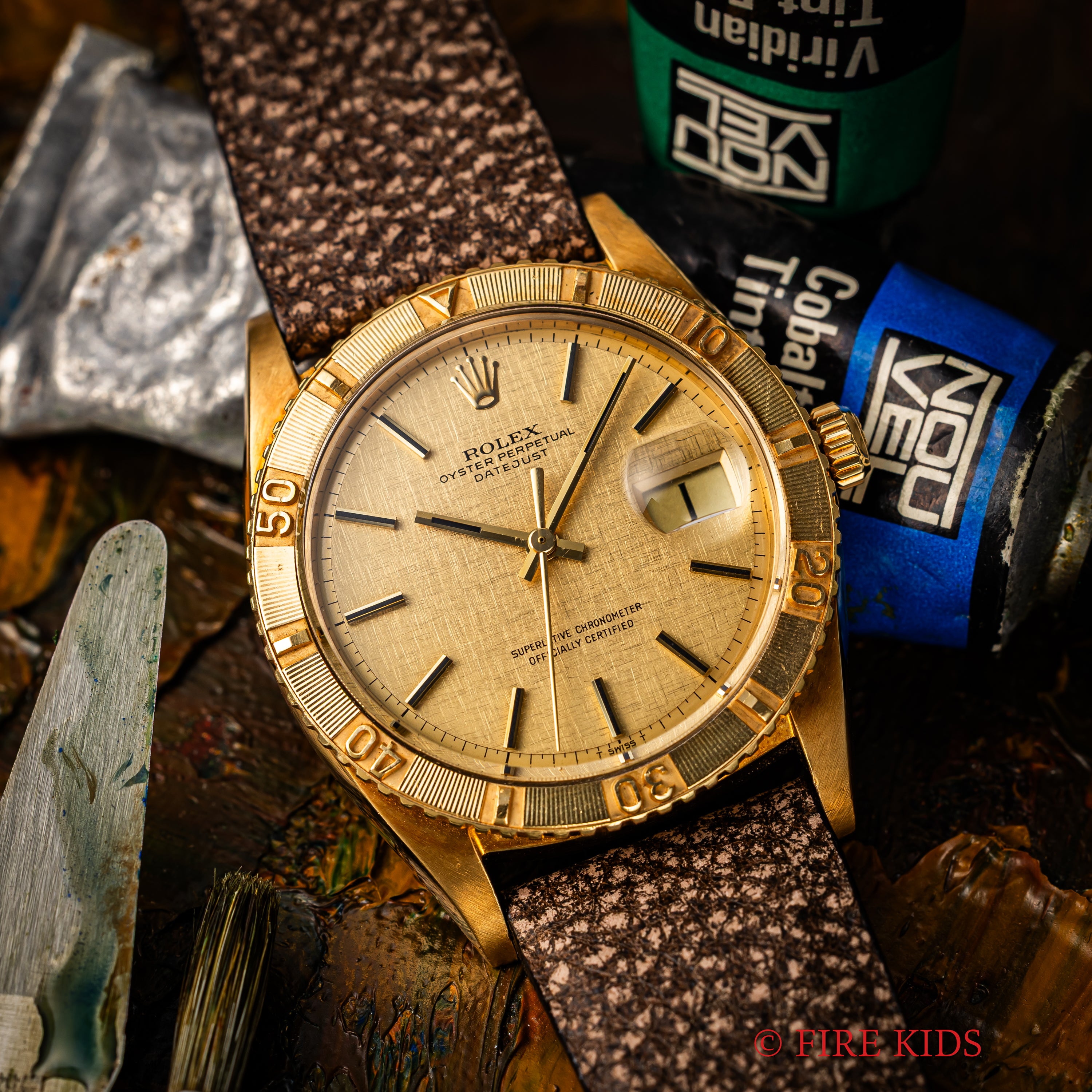 ロレックス 18金無垢サンダーバード 1969年製 Ref.1625 夜光無しリネンダイヤル