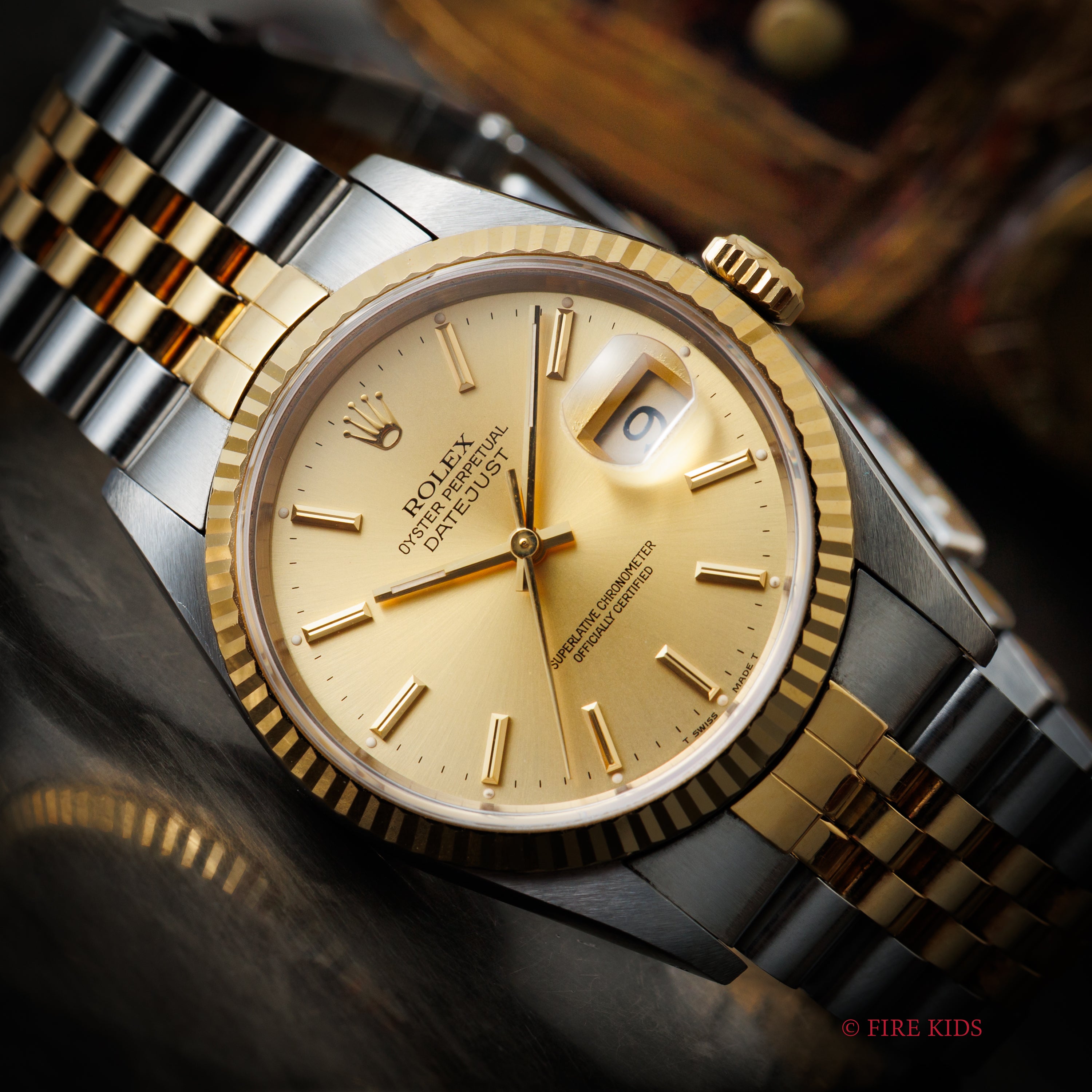 ロレックス デイトジャスト Ref.16233 シャンパンダイヤル 1993年製 純正ジュビリーコンビブレス