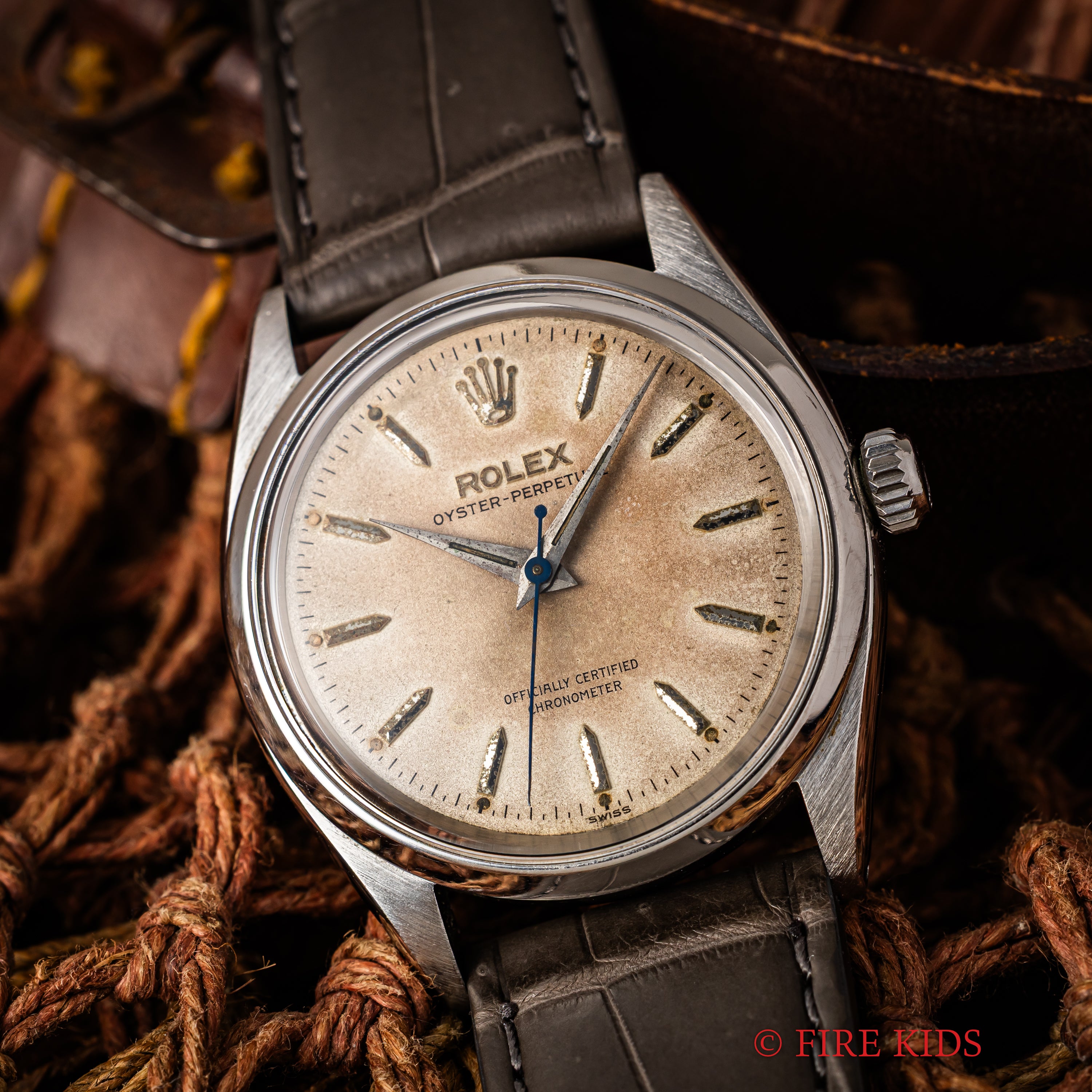 ロレックス オイスターパーペチュアル 1956年製 Ref.6564 自動巻き Cal.1030 パティーナダイヤル