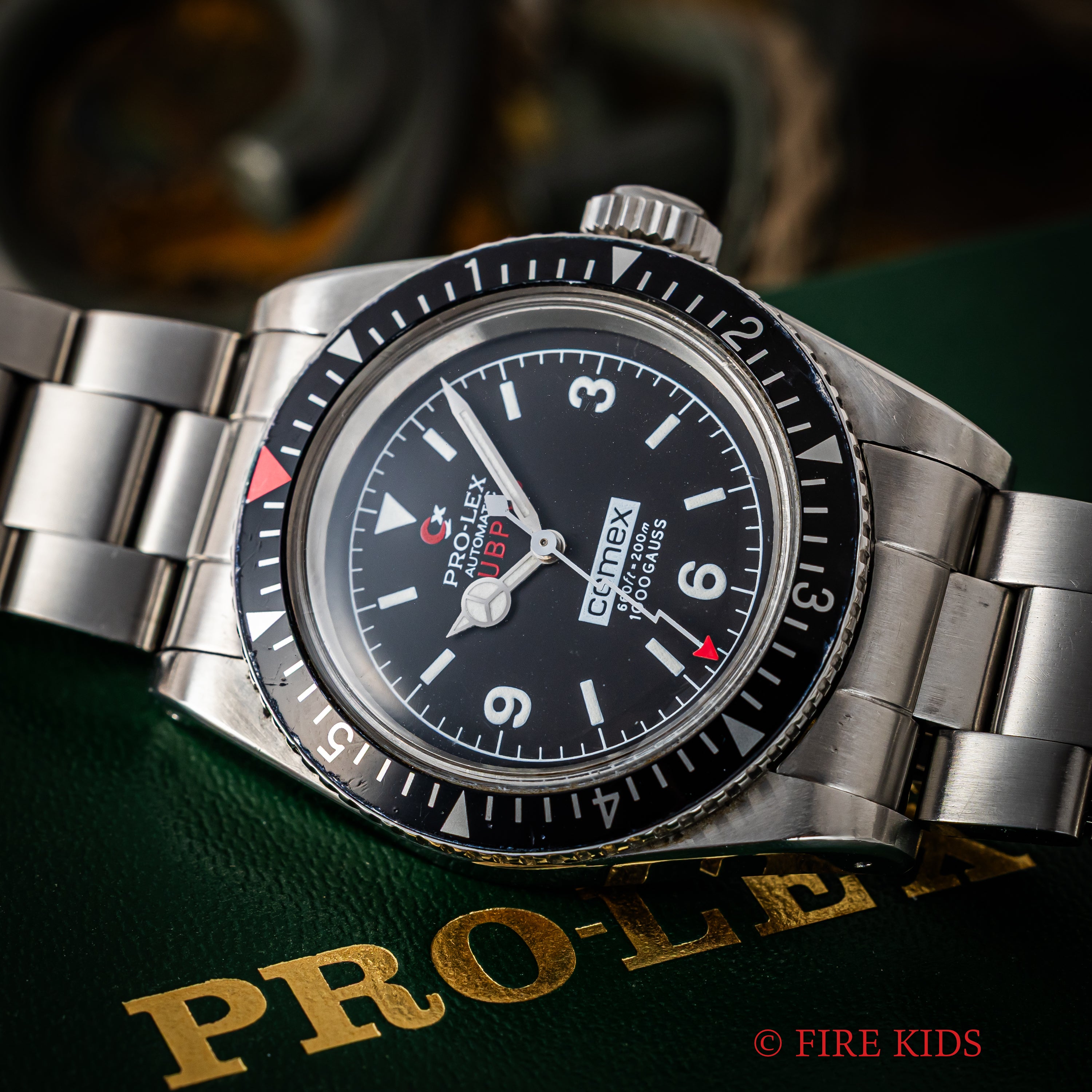 PRO-LEX SUBPRO COMEX2000 稲妻針 耐磁ケース 2000年代製 自動巻 箱・ギャラ付