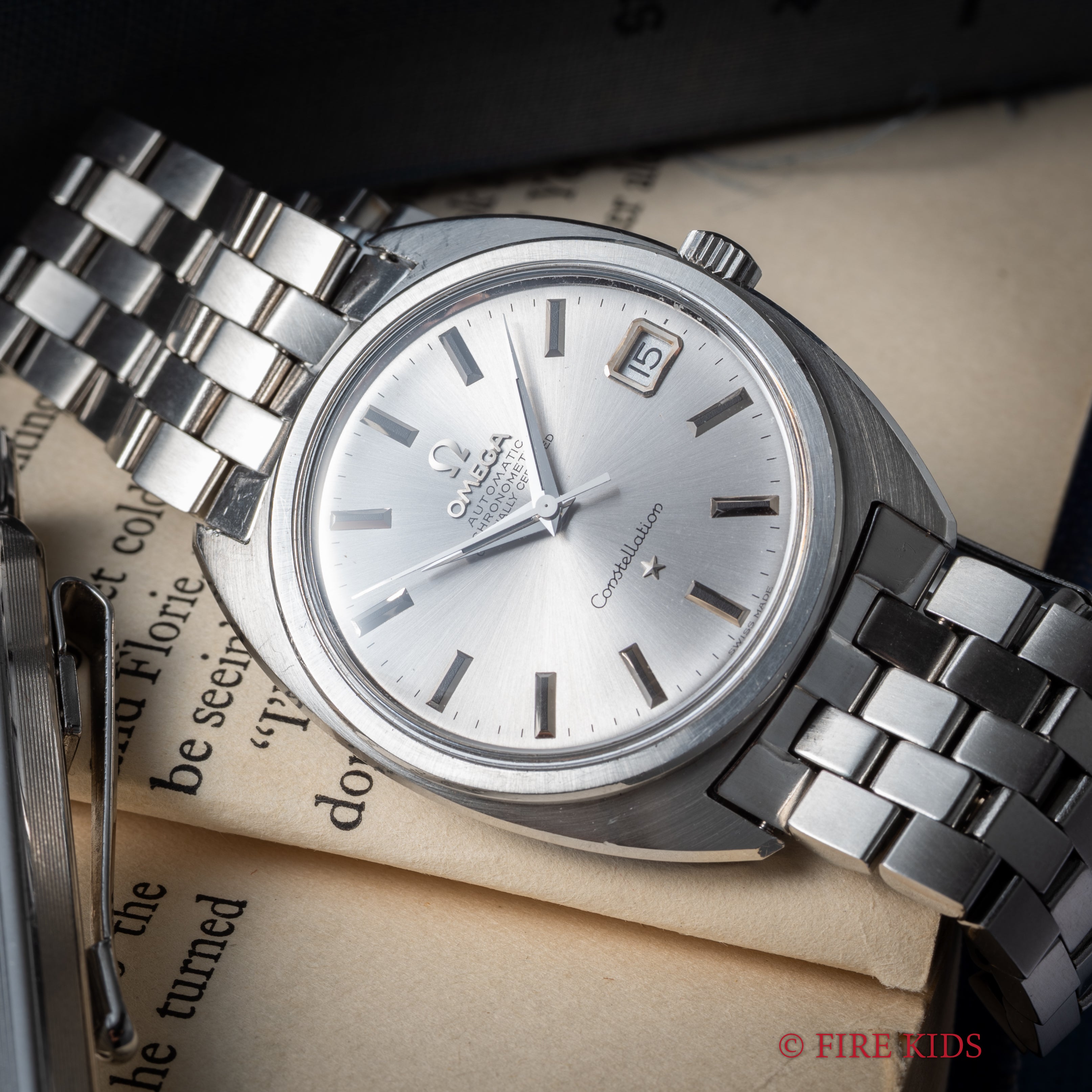 オメガ コンステレーション ジェンタ初期型 ドーフィンハンド1968年製 Ref.168.017 純正ステンレスブレス