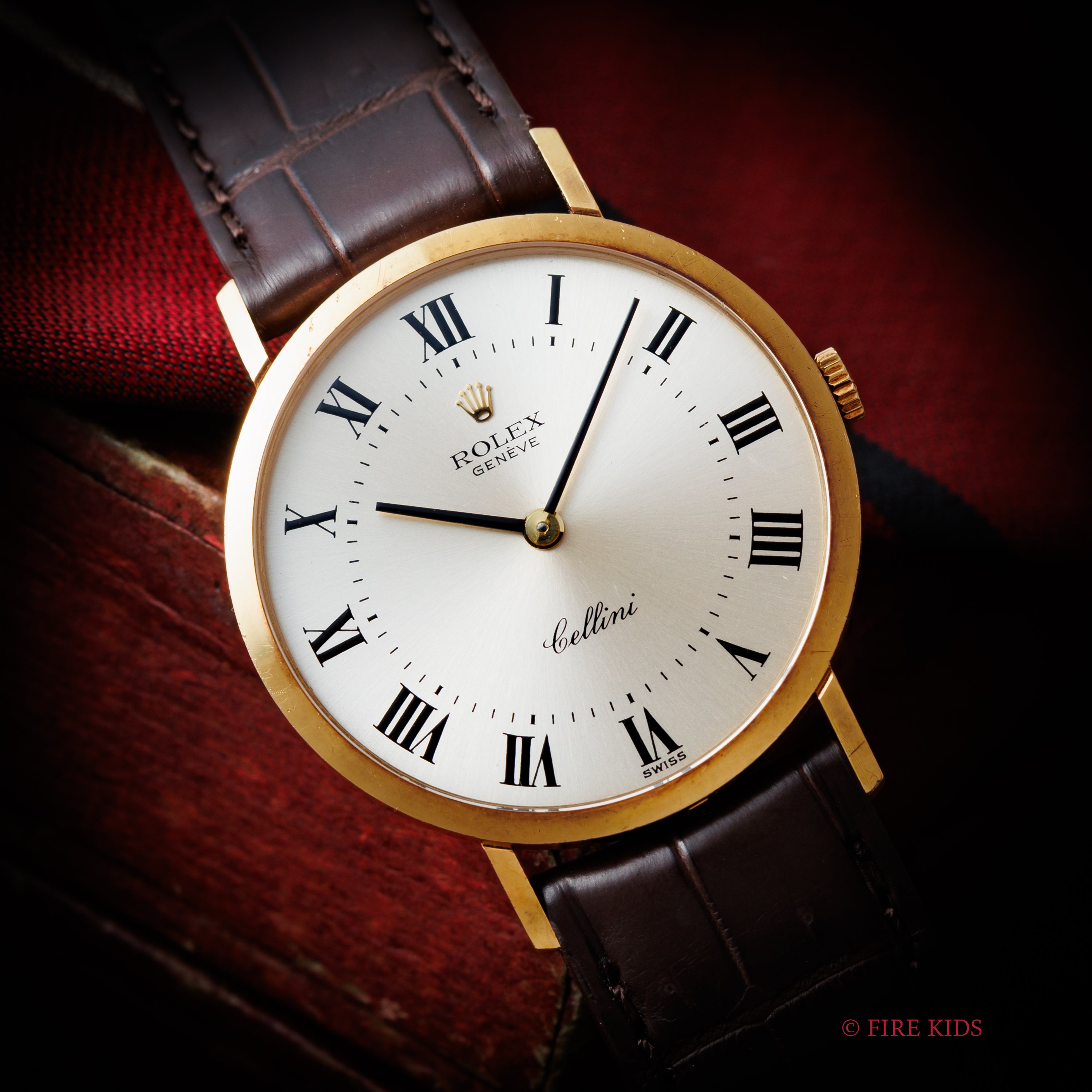 ロレックス チェリーニ 1974年製 Ref.4112 18金無垢ラウンドケース ローマンダイヤル