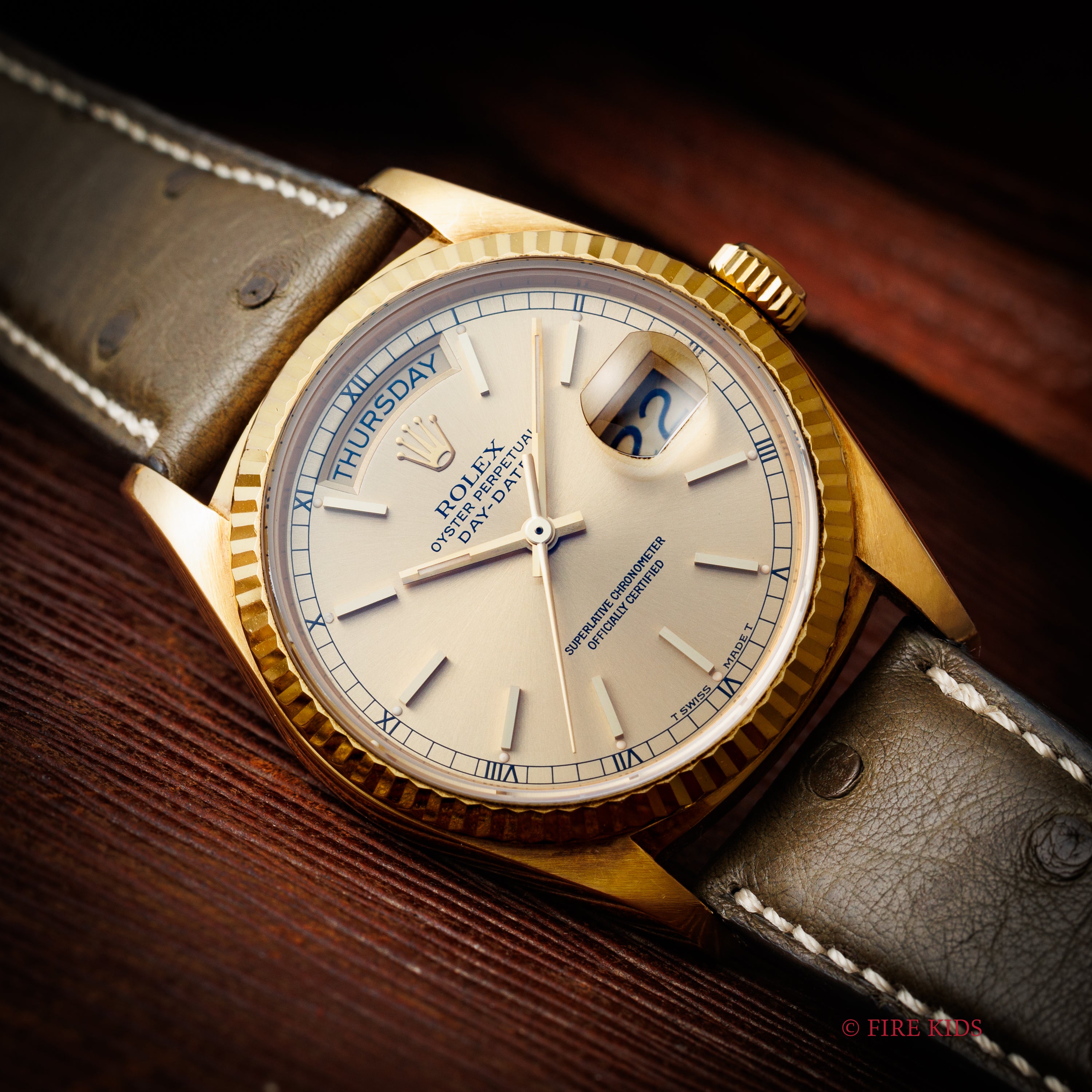 ロレックス デイデイト 1987～88年製 18金無垢シャンパンダイヤル Ref.18038 純正GP王冠尾錠