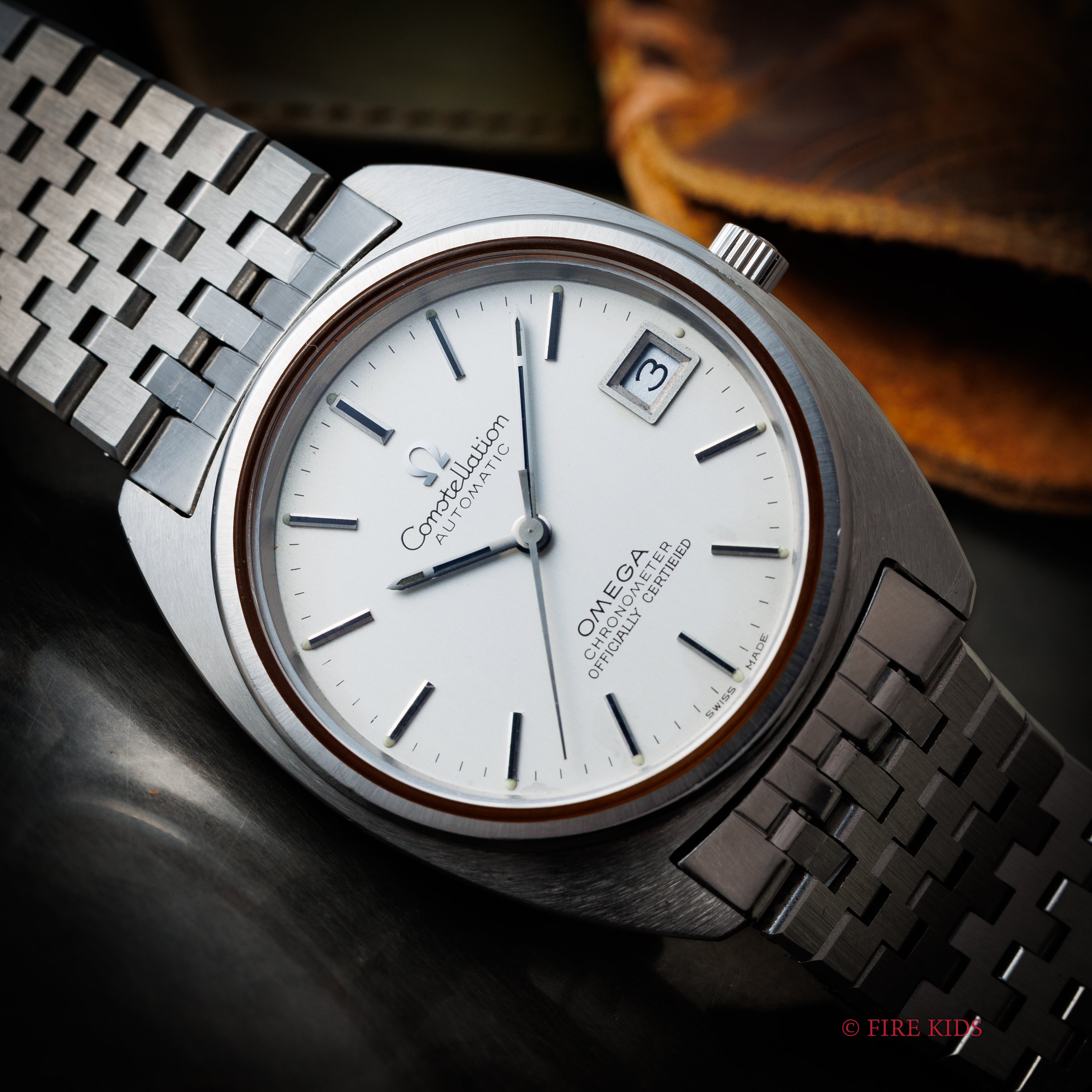 オメガ コンステレーション ジェンタ 後期型 1971年製 自動巻 純正ステンレスブレス付