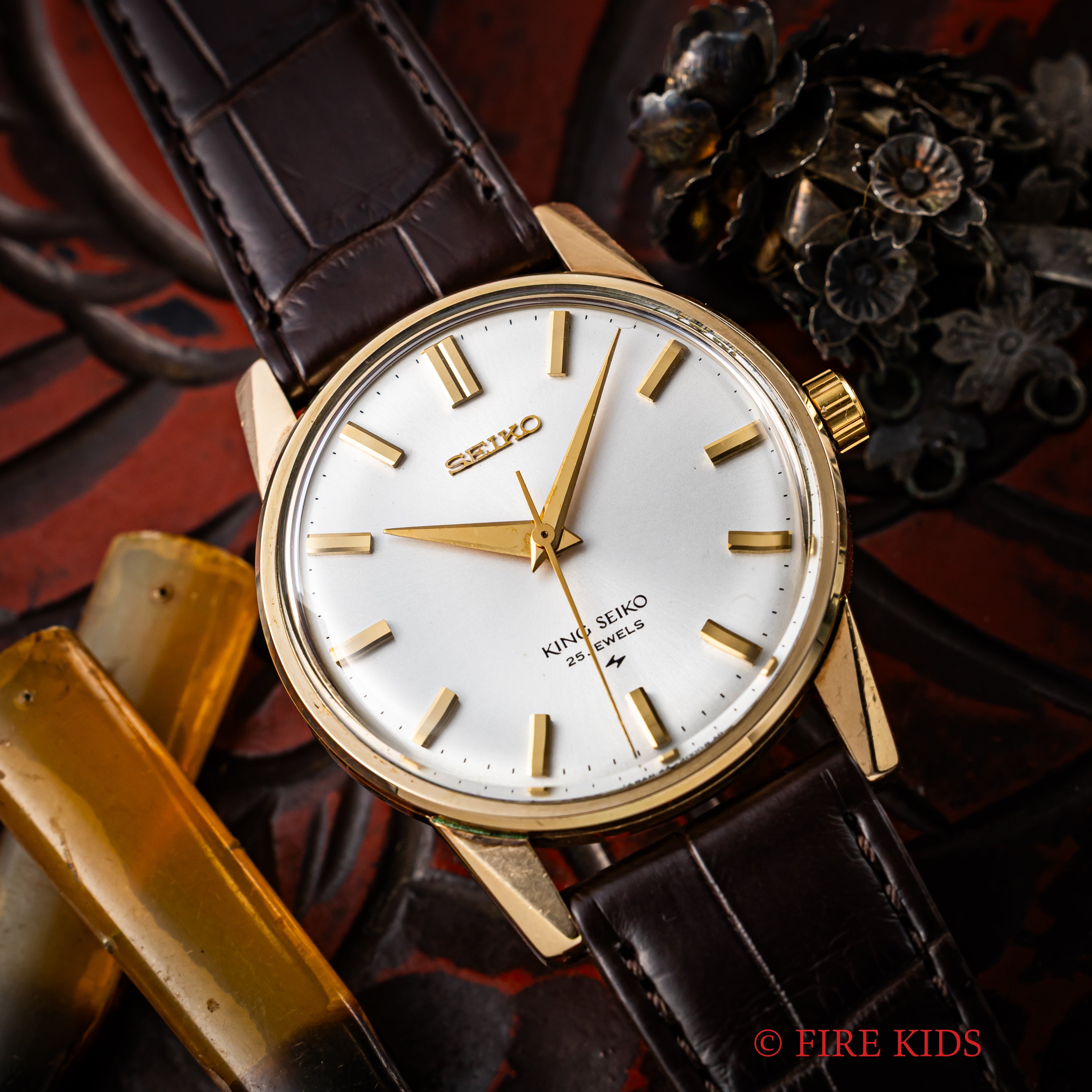 セイコー キングセイコー 1968年製 AGFケース Ref.44‐2000 手巻きノンデイト 44KS 盾メダリオン