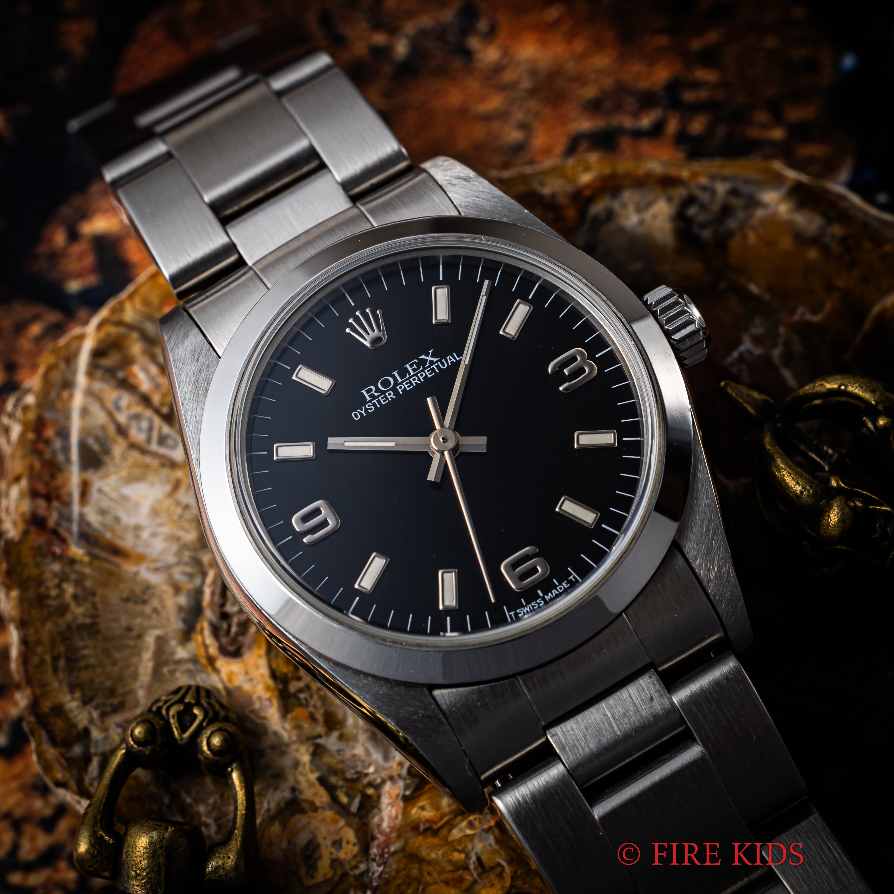 ロレックス 31㎜オイスターパーペチュアル 1997年製 Ref.67480 エクスプローラーダイヤル ギャラ付