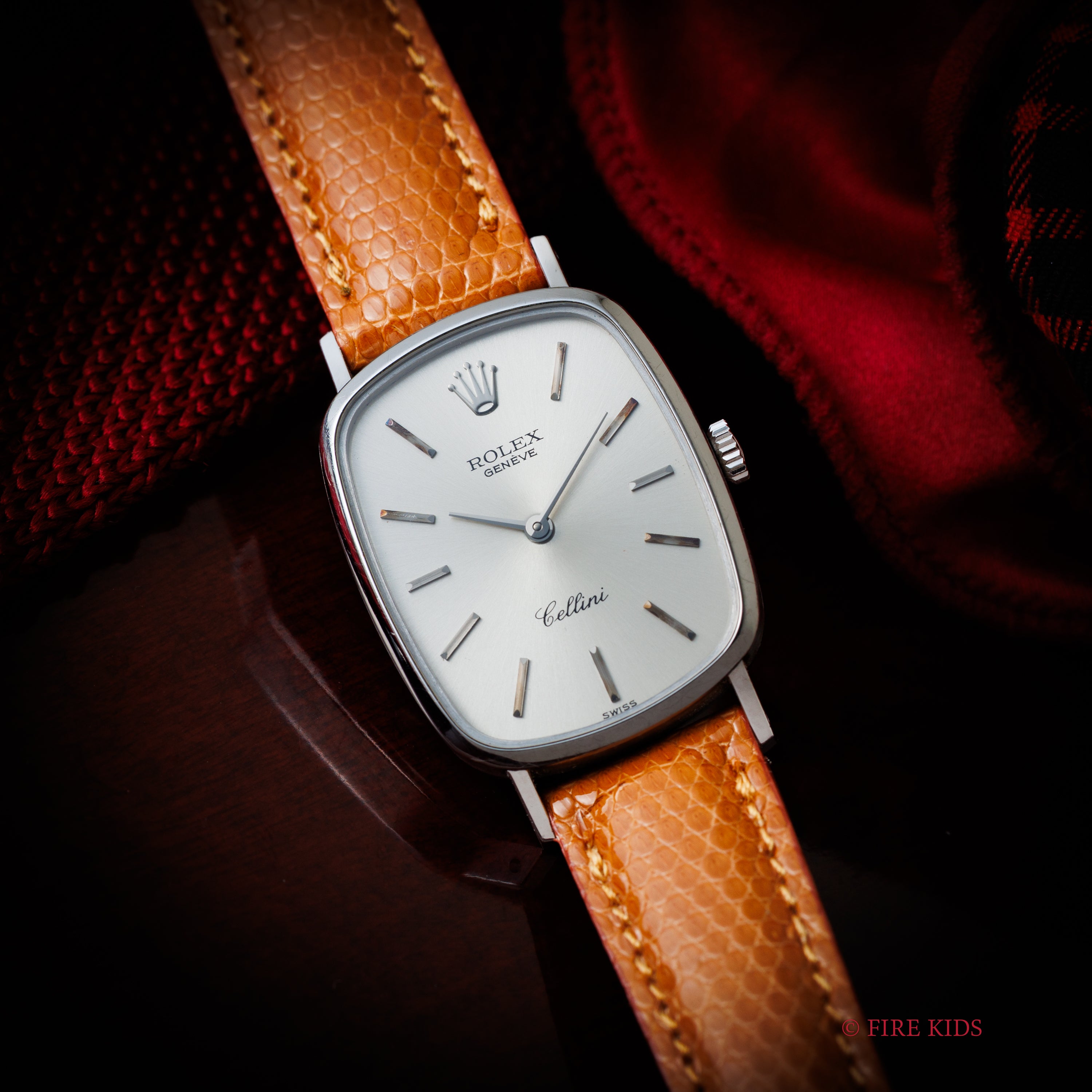 ロレックス 18金無垢ホワイトゴールド チェリーニ 1974年製 手巻き Ref.4111 箱ギャラ