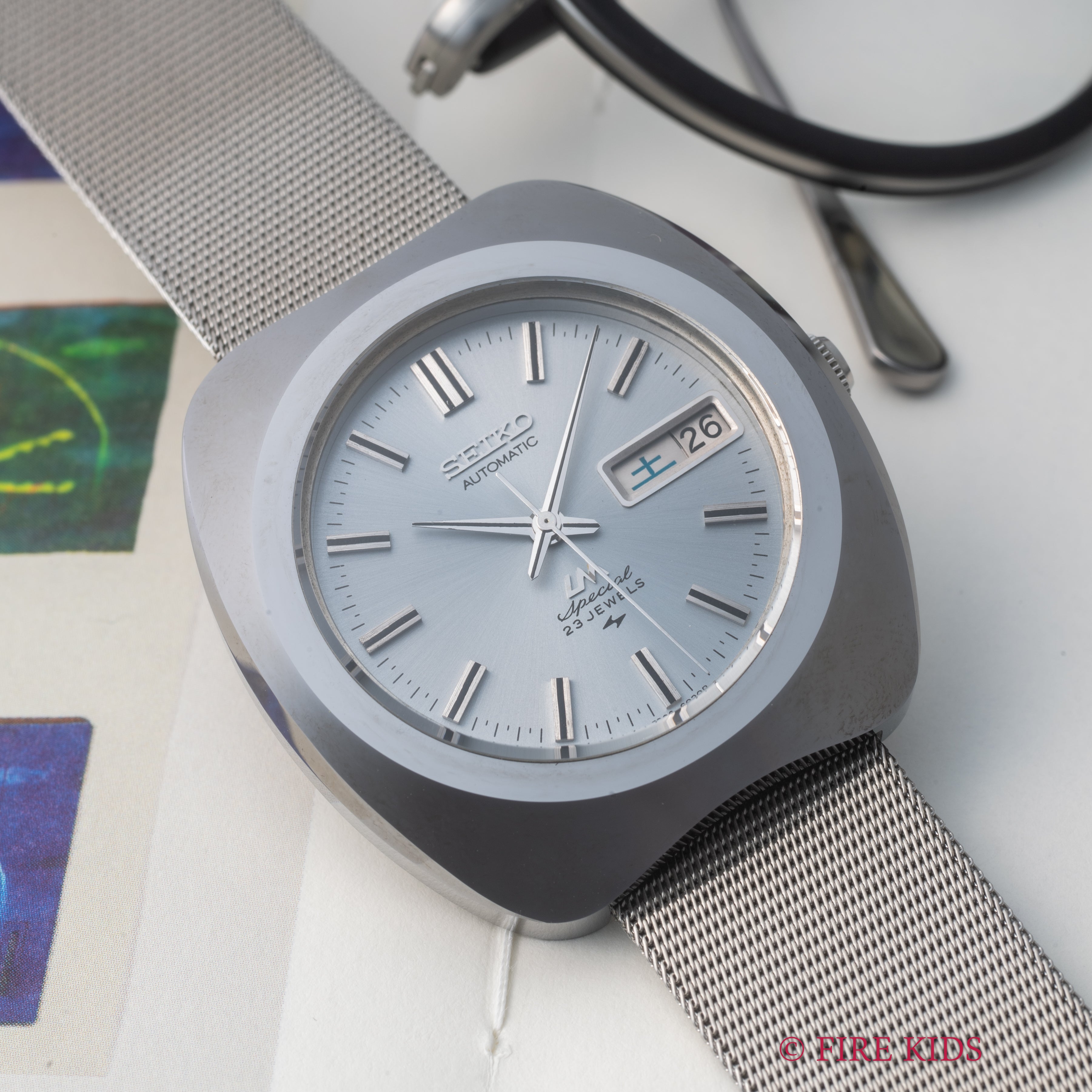 セイコー LMスペシャル 超硬ケース 1972年製 Ref.5206-6040 未使用品 純正メッシュブレス