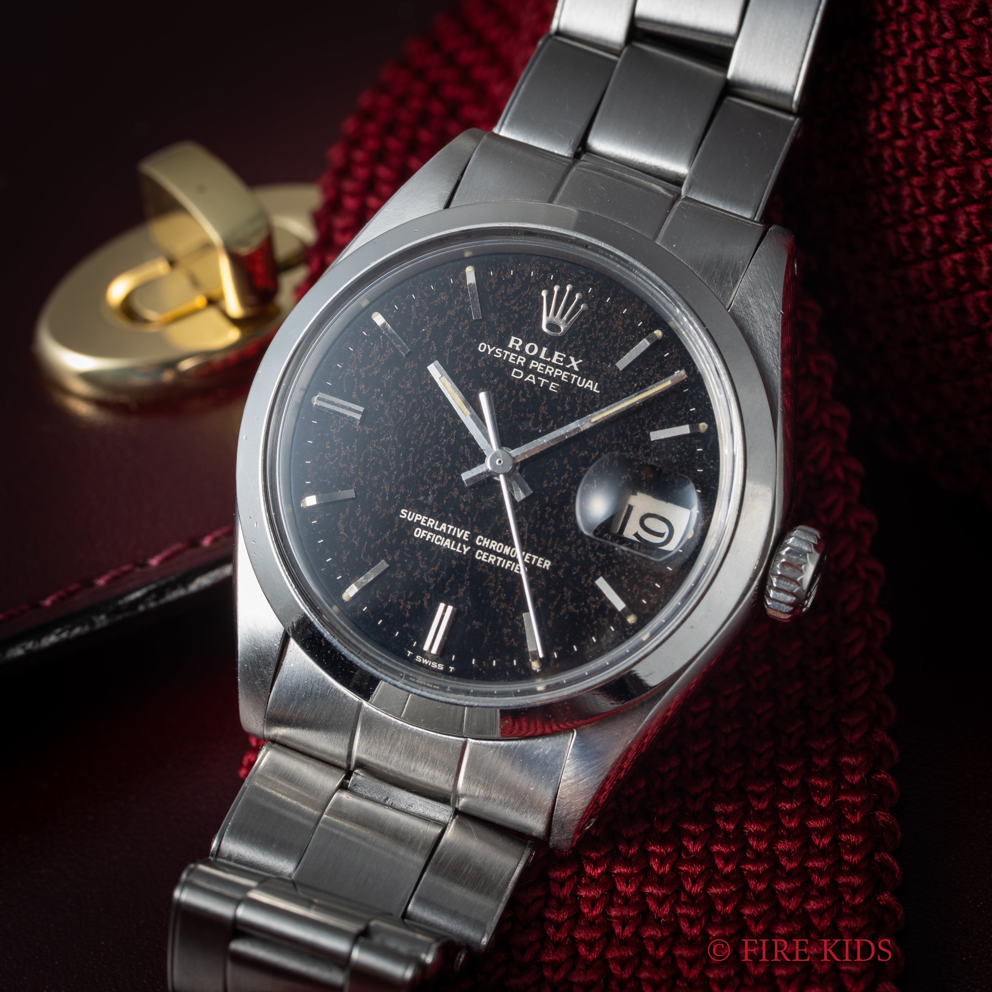 ロレックス オイスターパーペチュアルデイト 1969年製 Ref.1500 ブラックダイヤル